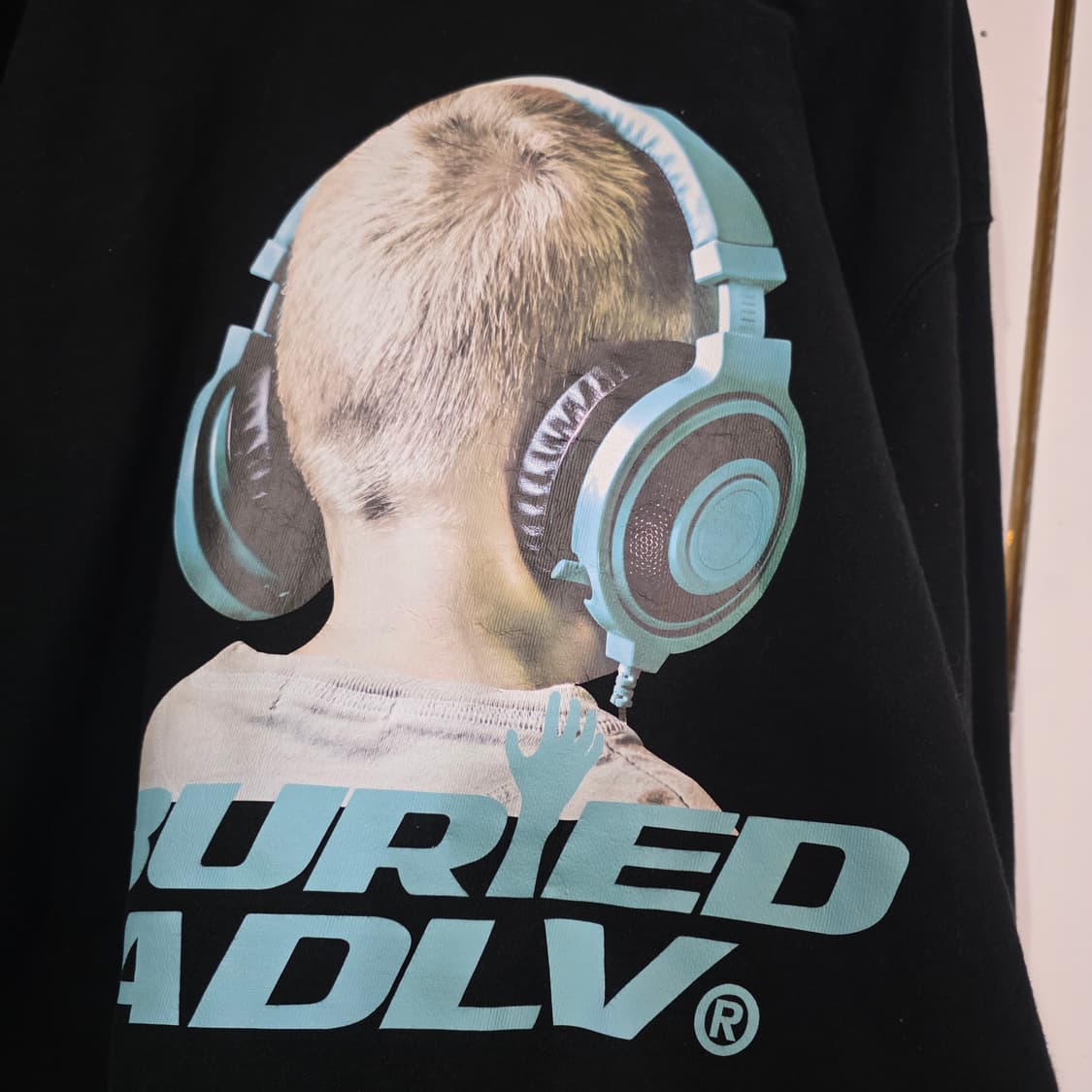 아크메드라비 x 배드얼라이브 콜라보 헤비코튼 블랙 후드티셔츠 2 상품이미지3