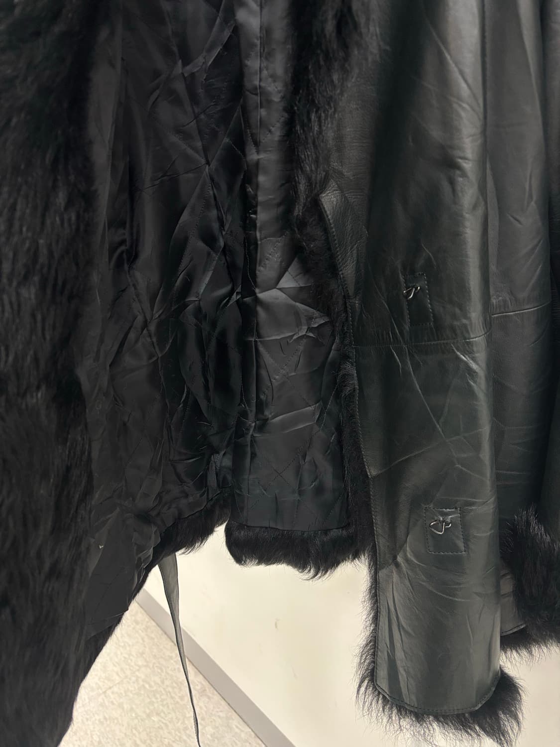 빈티지 블랙 리얼레더 무스탕 퍼 자켓 상품이미지8