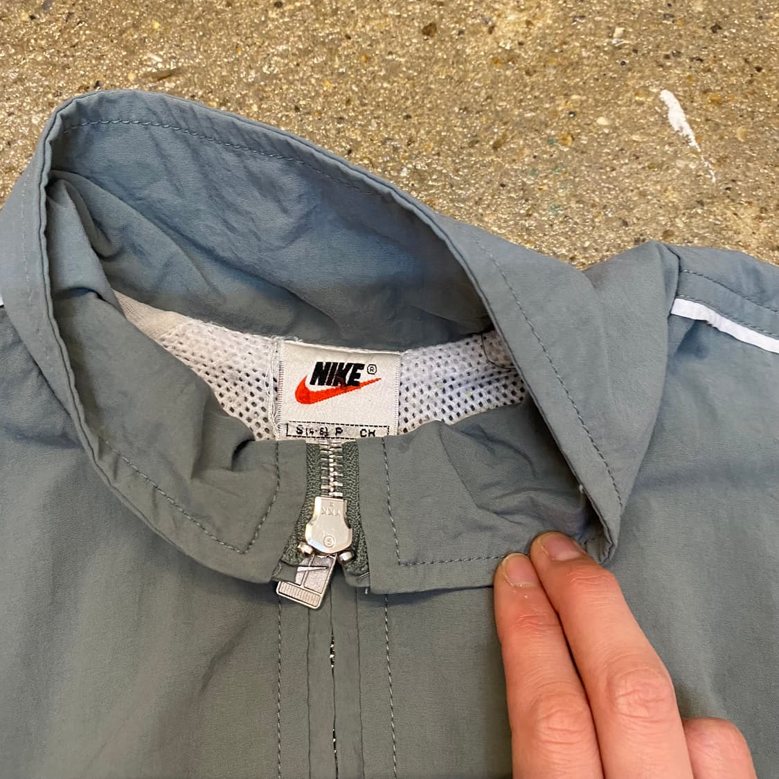 USA 90s 빈티지 나이키 바람막이 회색 테니스 코트 상품이미지3