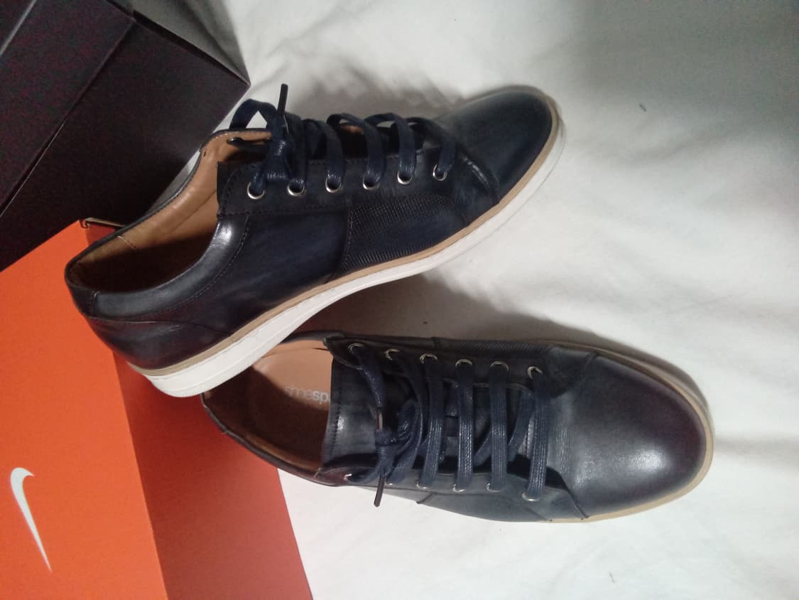 소다(SODA) 남성 스니커즈 APM152 IT-10 네이비 가죽 스니커 상품이미지2