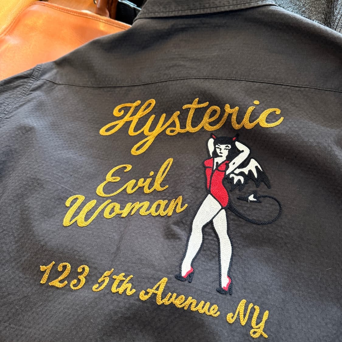 히스테릭 글래머 시어서커 체인스티치 셔츠 M 상품이미지2