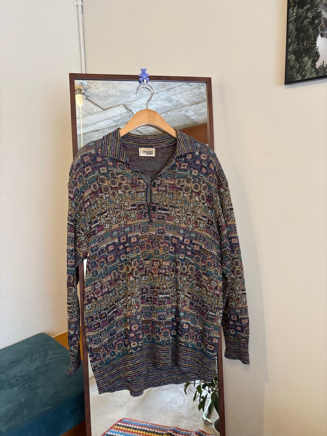 미쏘니 스포츠 패턴 니트 상품이미지2