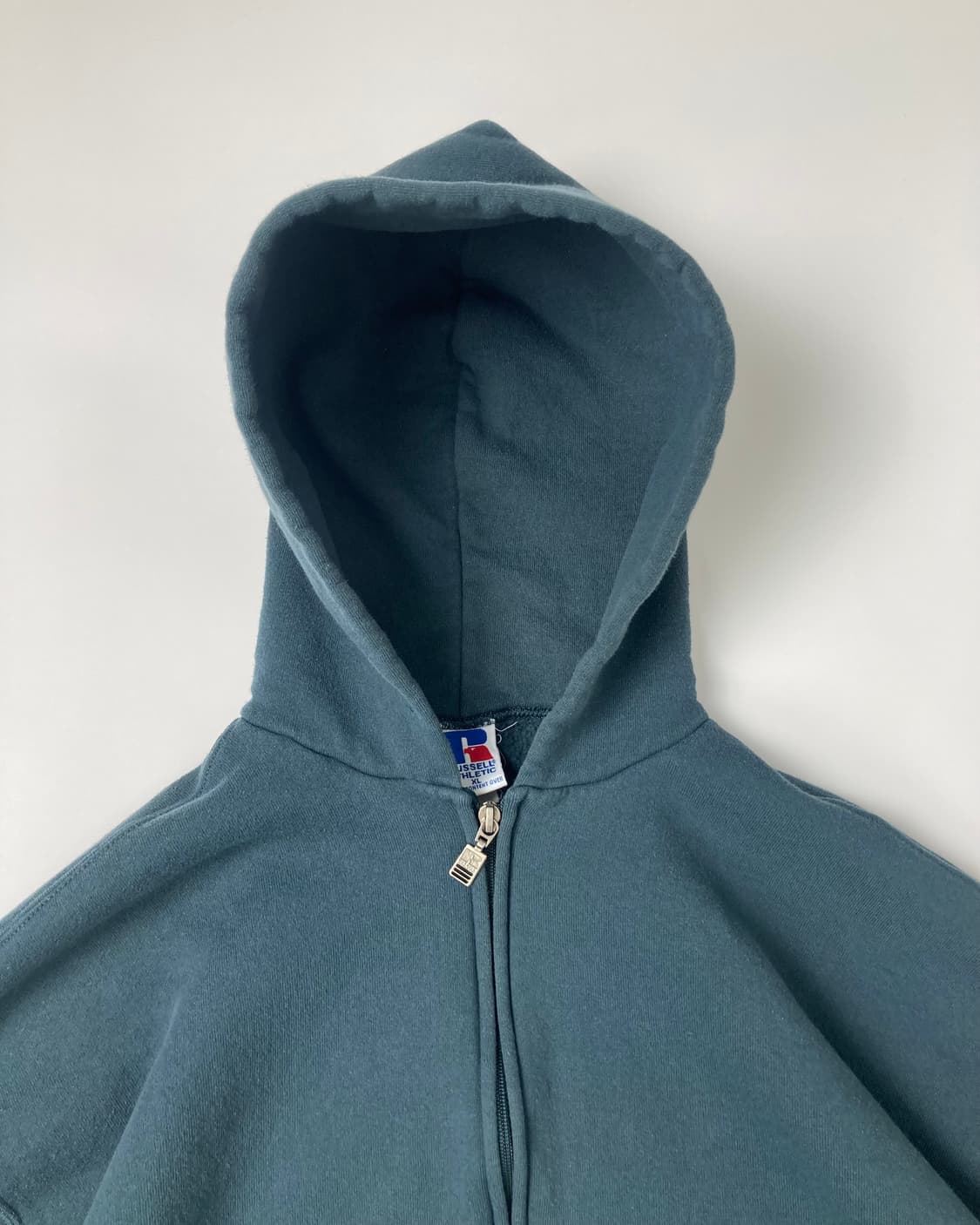 90s Russell Zip Up Hoodie (sage green) 상품이미지6