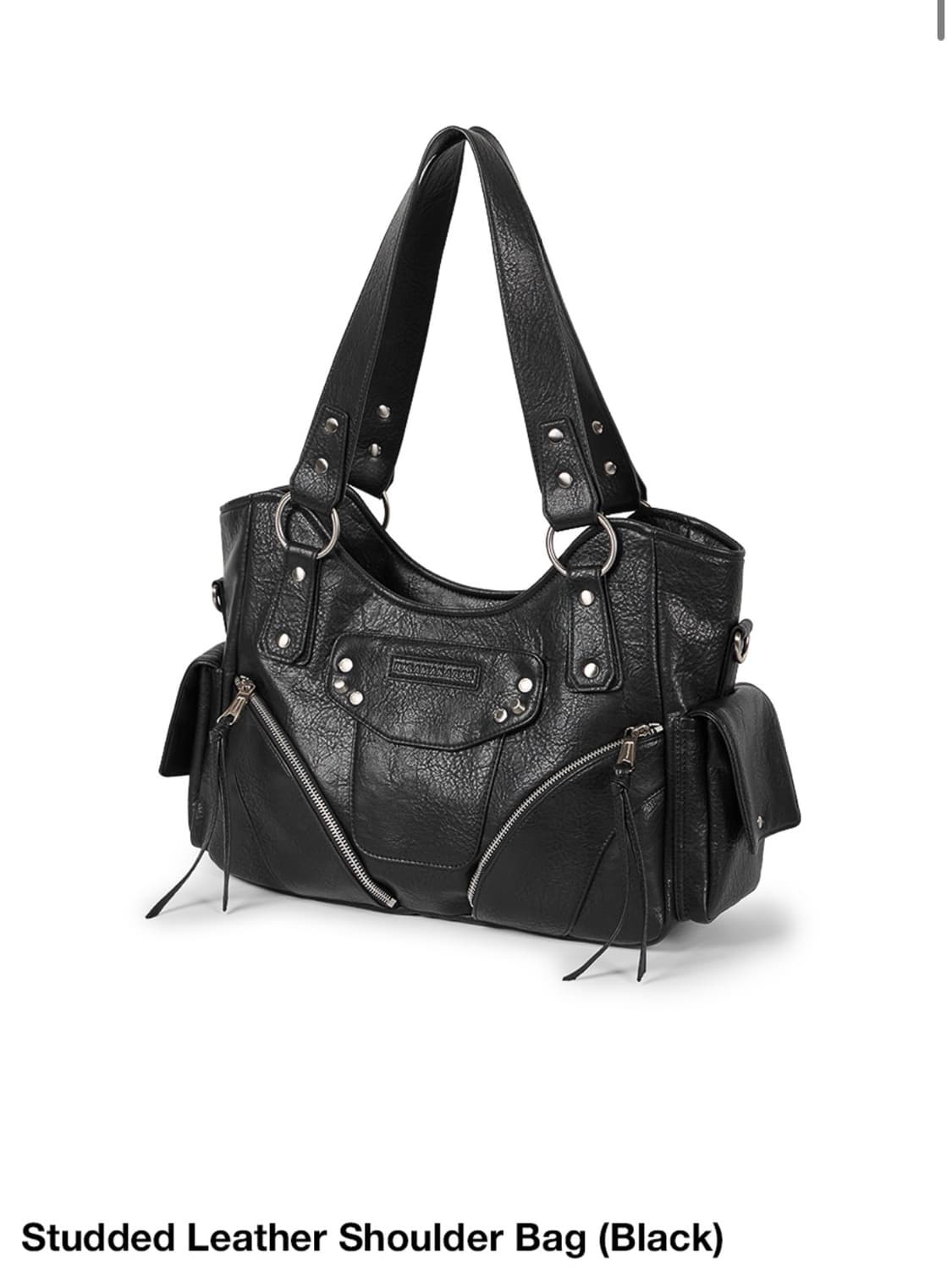 이우가마카라스 스터드 레더 숄더백 블랙(리뉴얼 전) 상품이미지1