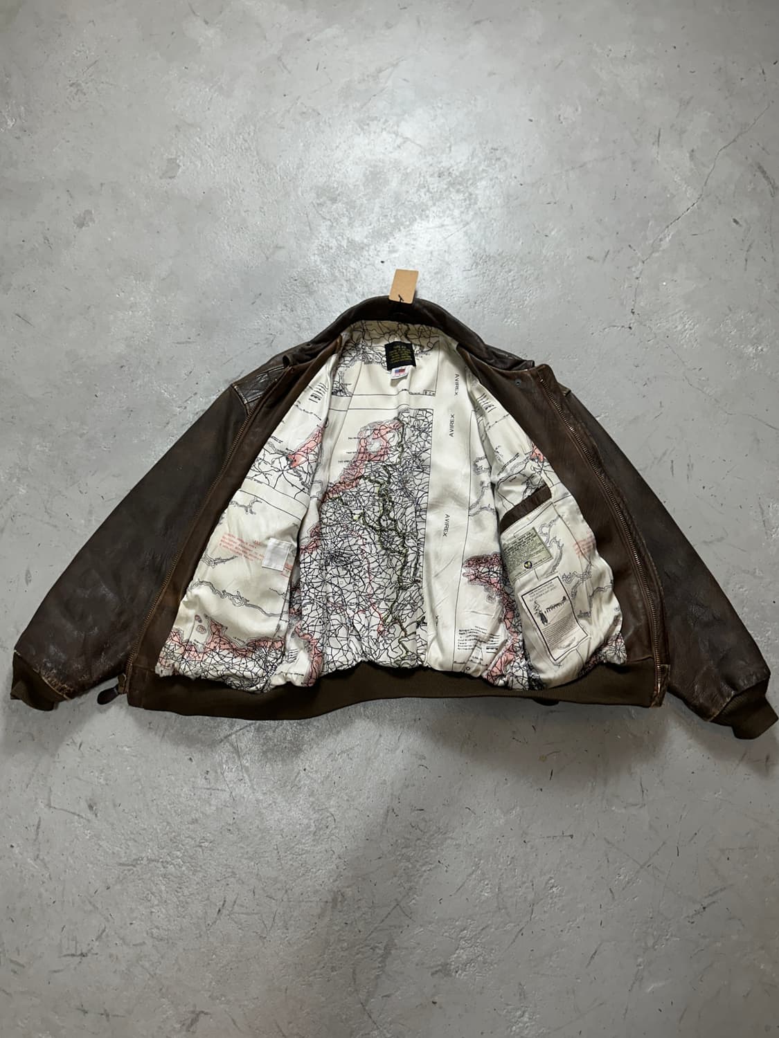 90's OG USA Made 아비렉스 A2 레더 자켓 봄버 자켓 상품이미지7