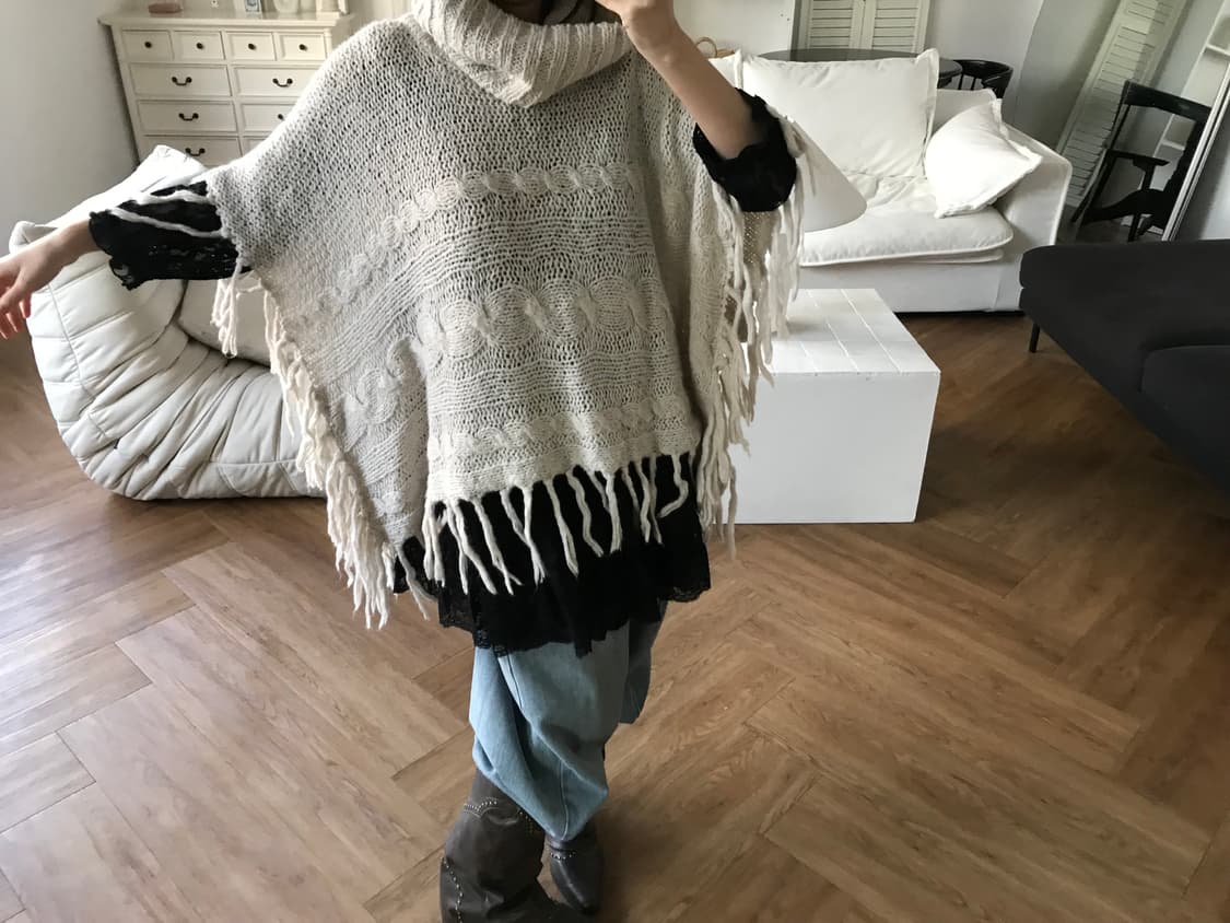 vintage tassel cape 상품이미지1