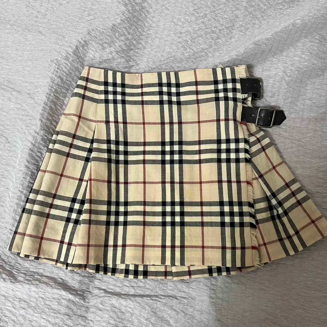 버버리 체크 랩 스커트 uk8 상품이미지1