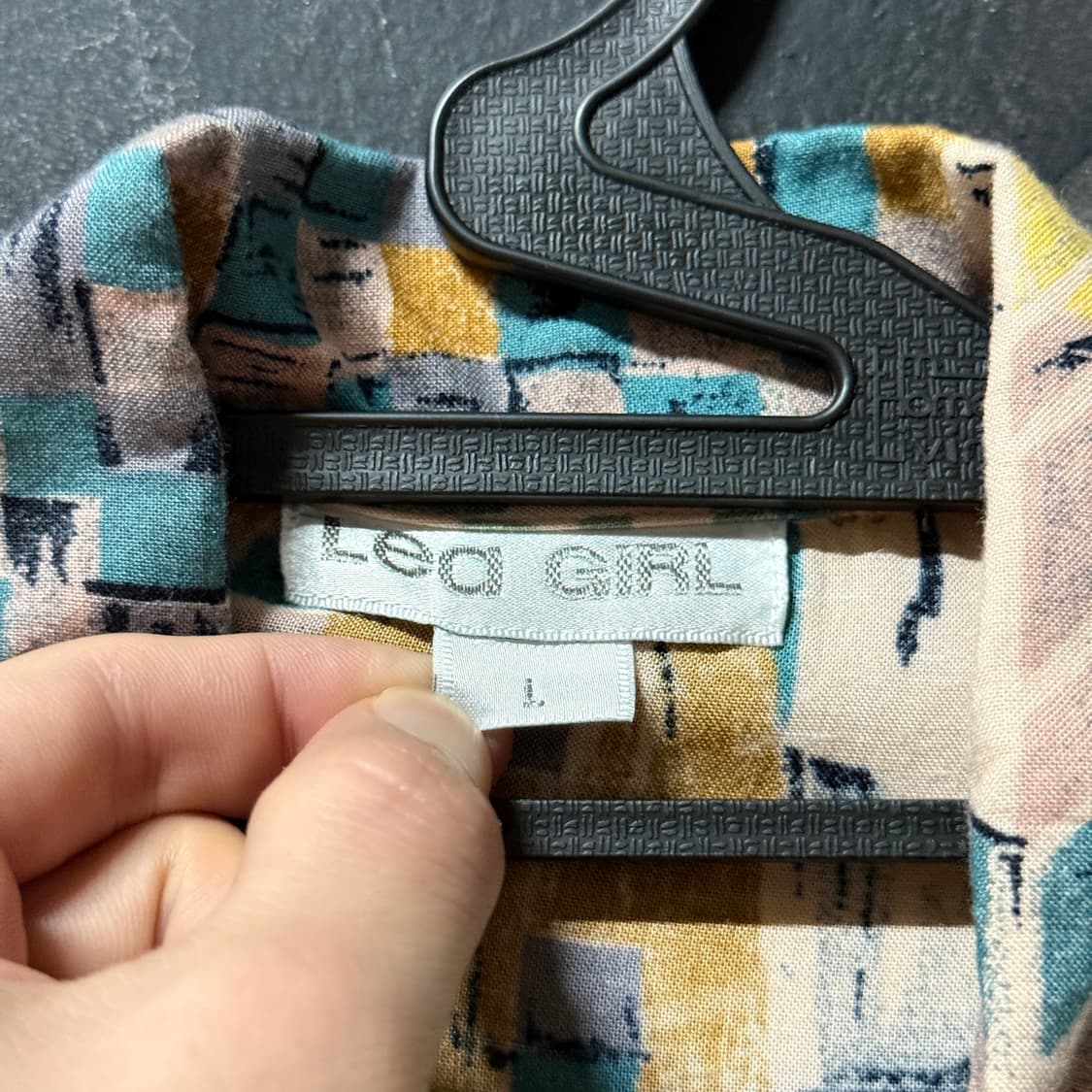 VTG 빈티지 아트 풀 패턴 레이온 반팔 셔츠 상품이미지3