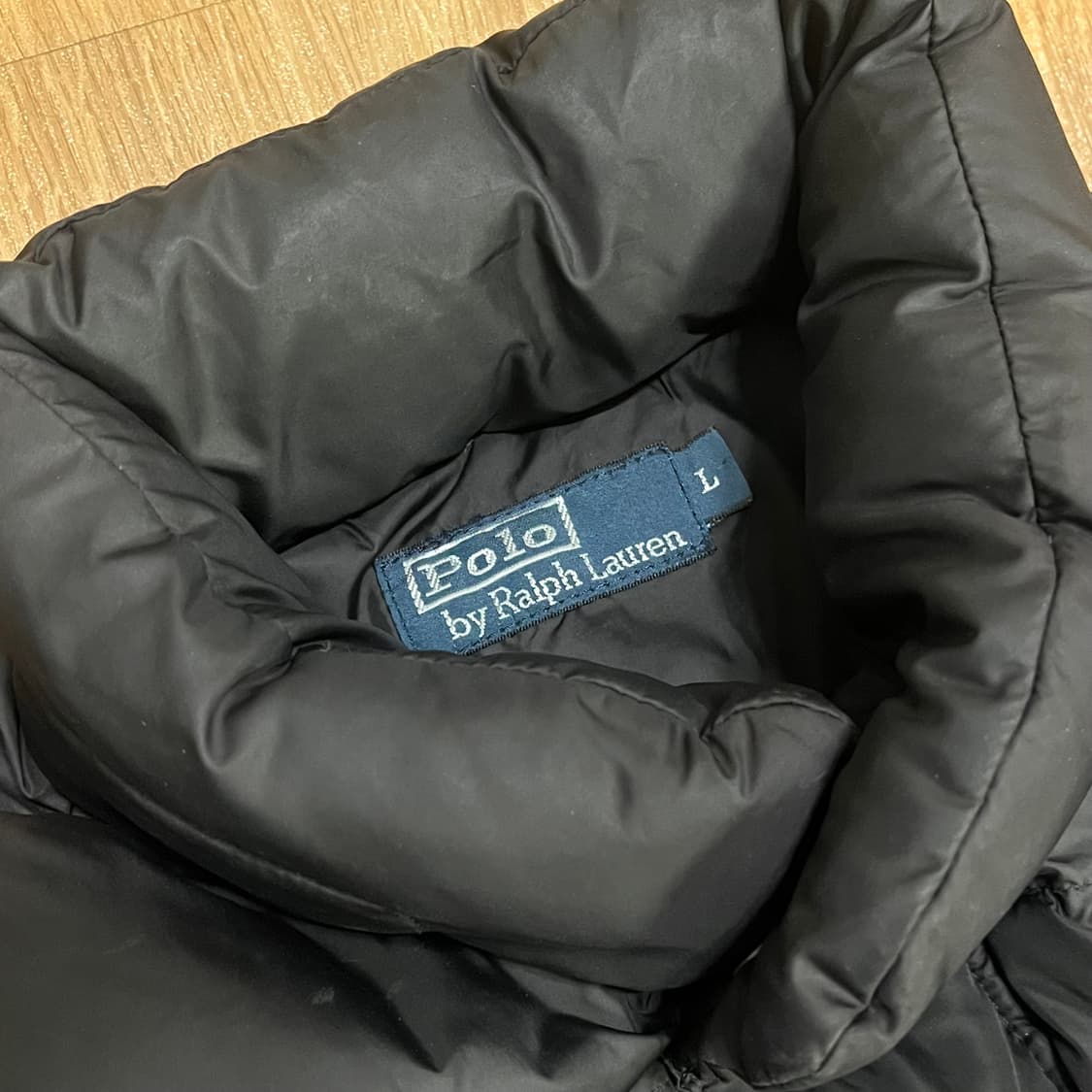 폴로 랄프로렌 블루택 다운 푸퍼 자켓 빈티지 숏 패딩 점퍼 L 상품이미지4