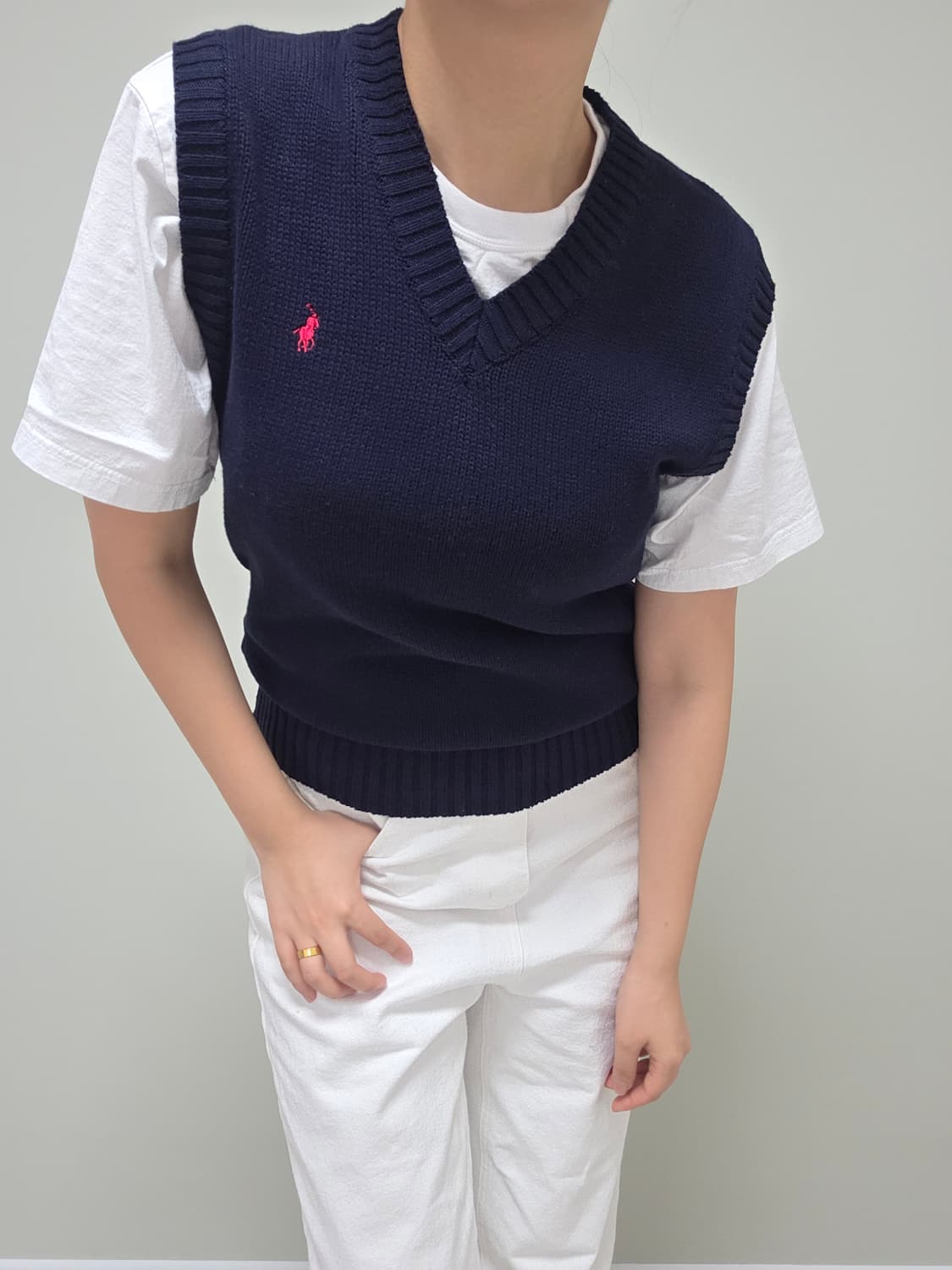 [Polo Ralph Lauren /네이비 니트 베스트] 상품이미지5