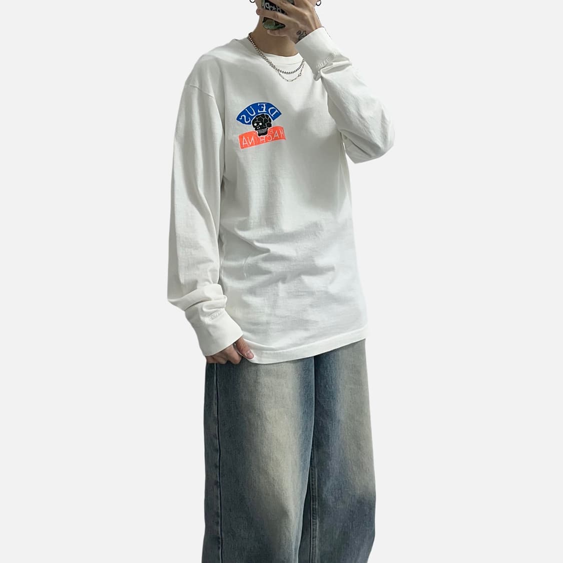 데우스 엑스 마키나 스컬 롱슬리브 긴팔티셔츠 상품이미지3