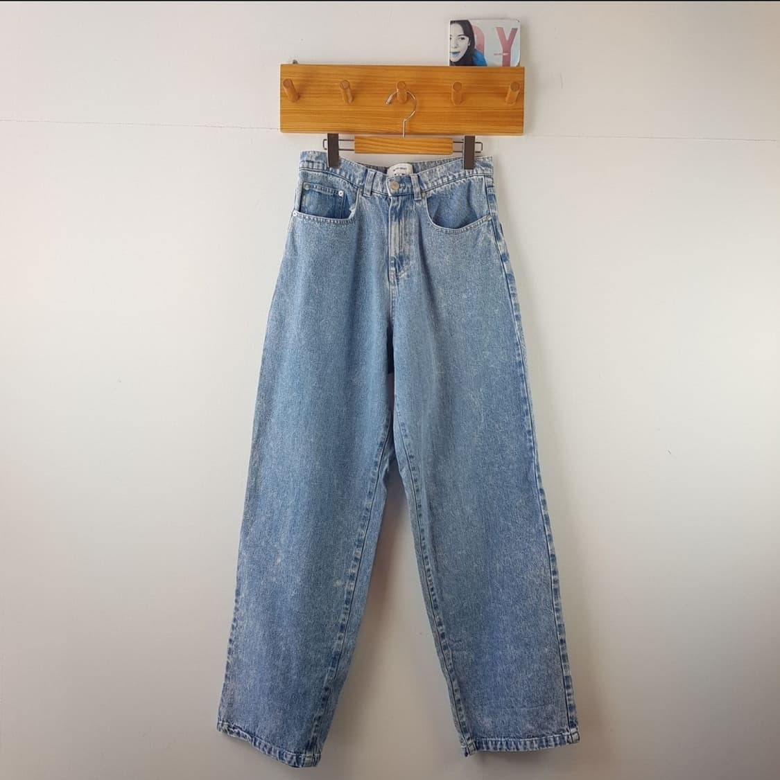 Mono-mart 와이드 스트레이트 빈티지 워시 데님팬츠 상품이미지1