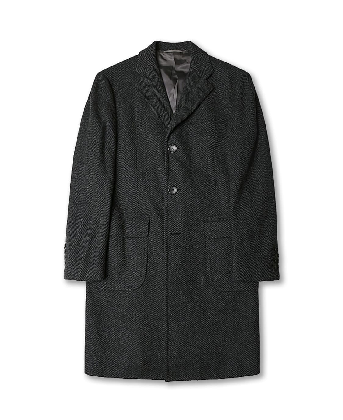 소버린 하우스 [Sovereign House] 헤링본 울 체스터필드 코트 상품이미지1