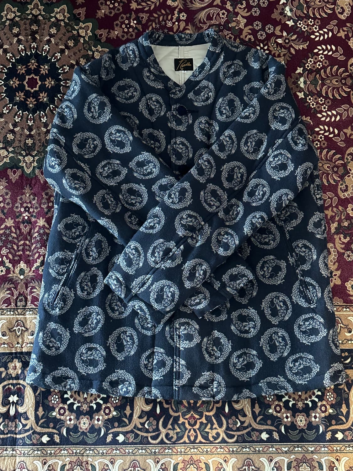 Needles 오리엔탈버튼 스탠드카라 커버올 자켓 상품이미지8