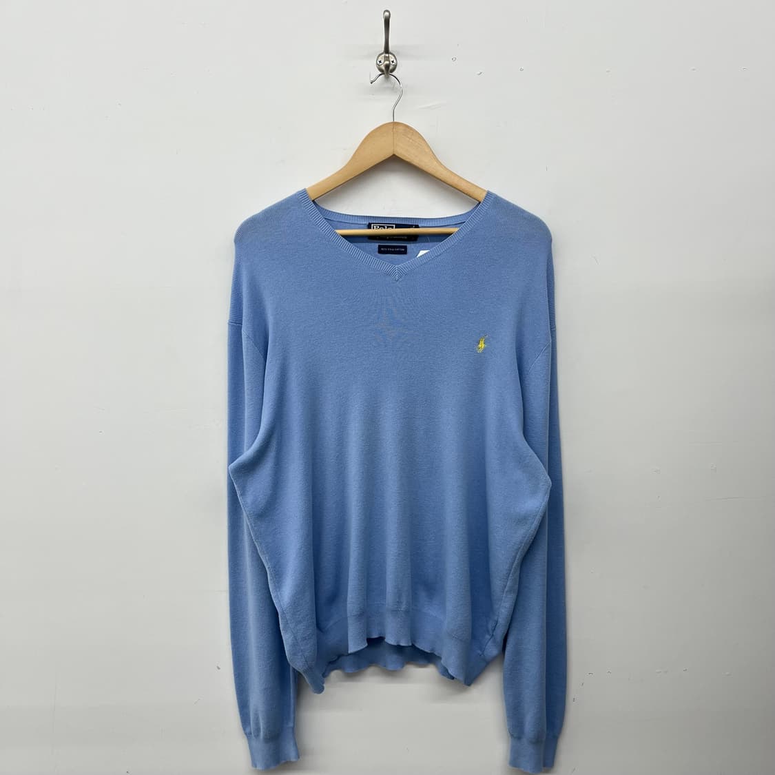 폴로 랄프로렌 브이넥 니트 하늘색 남XL 상품이미지1