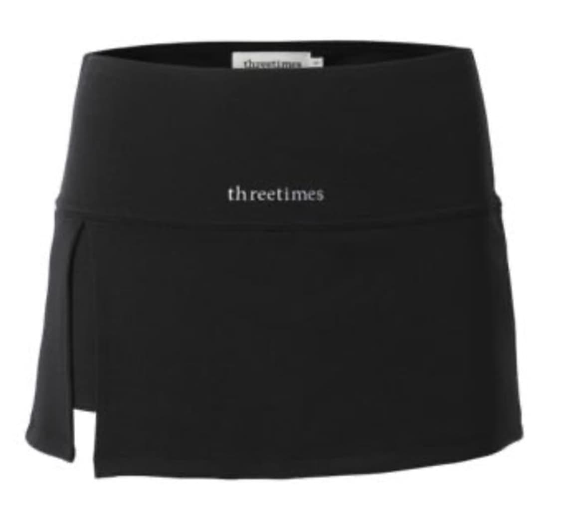 쓰리타임즈 슬릿스커트 블랙 s 상품이미지1