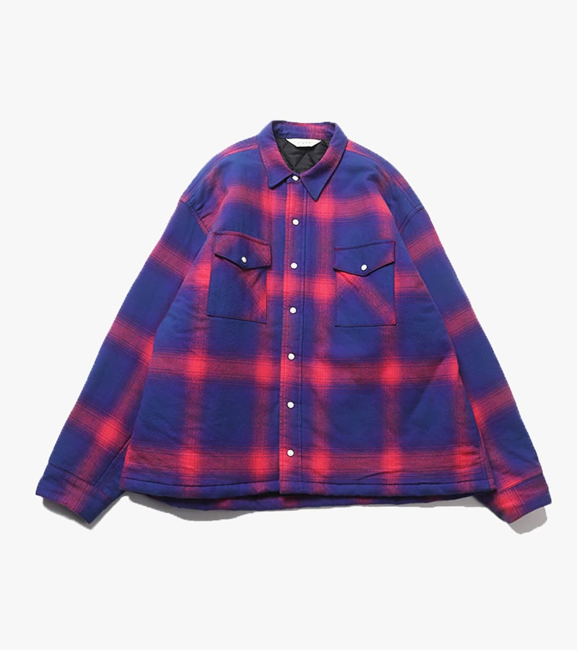 JIEDA - OMBRE CHECK PADDING SHIRT 상품이미지1