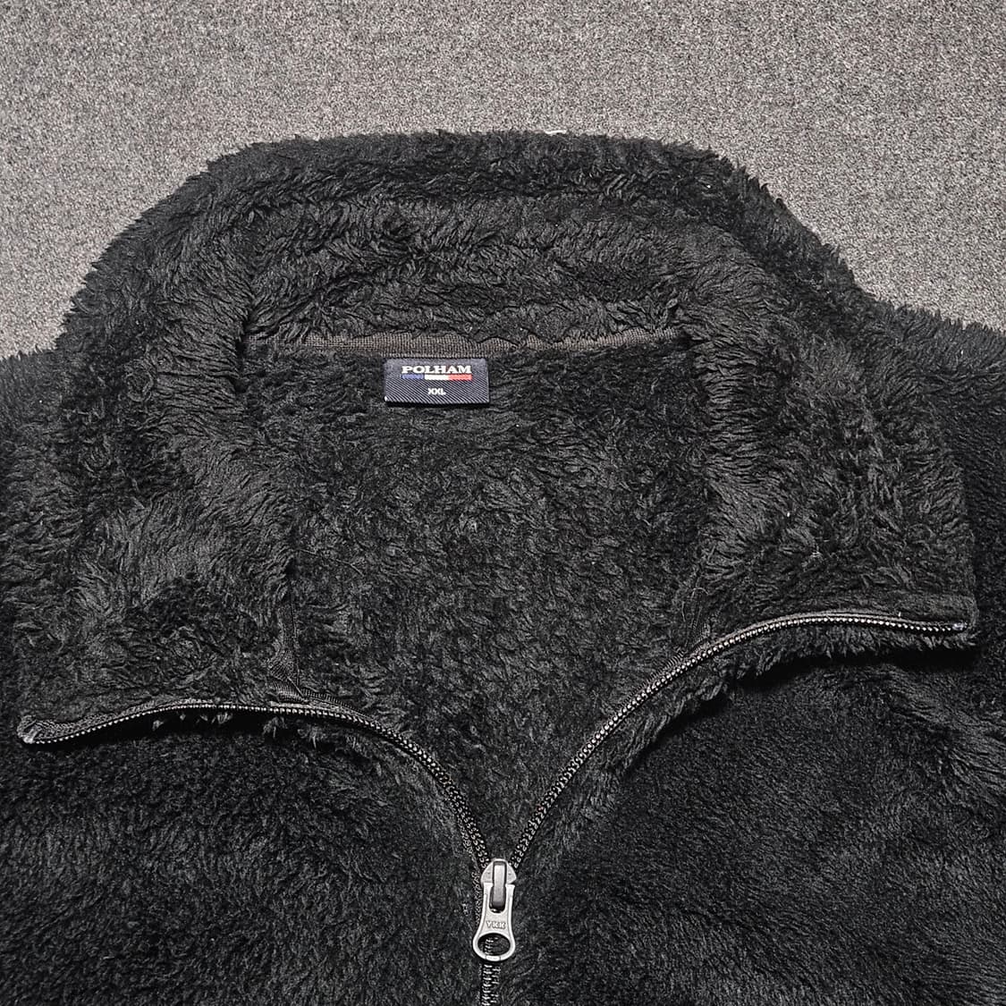 폴햄 검정 플리스 자켓 110 실측 105 상품이미지2
