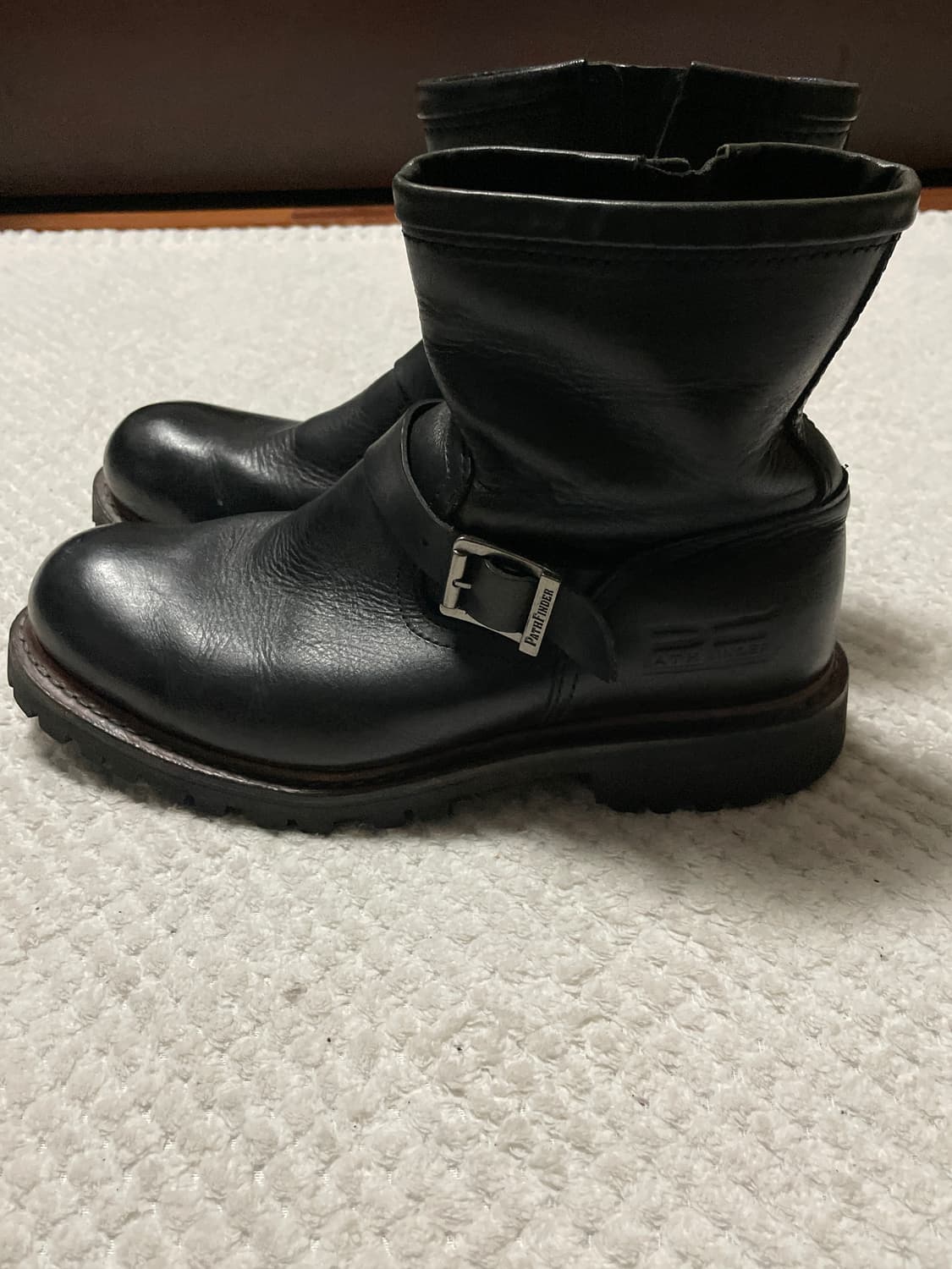 패스파인더 웨스턴 무드 레더 엔지니어 부츠 블랙 상품이미지9