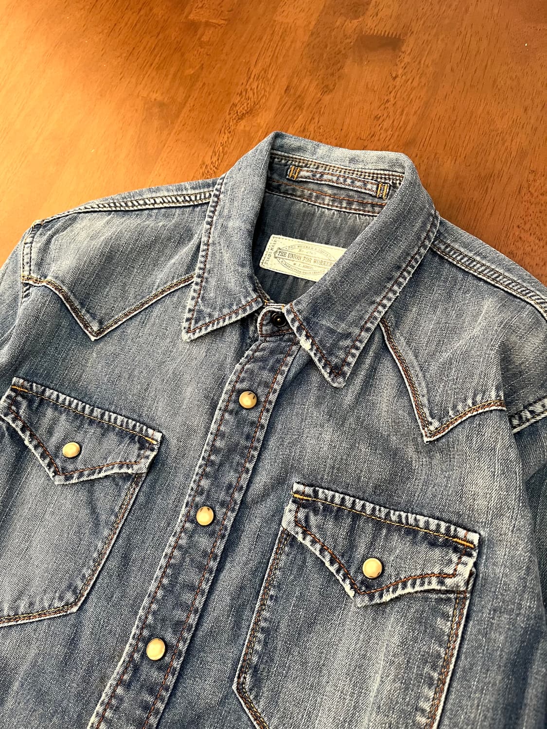 GOA 롱슬리브 웨스턴 데님 셔츠 상품이미지3