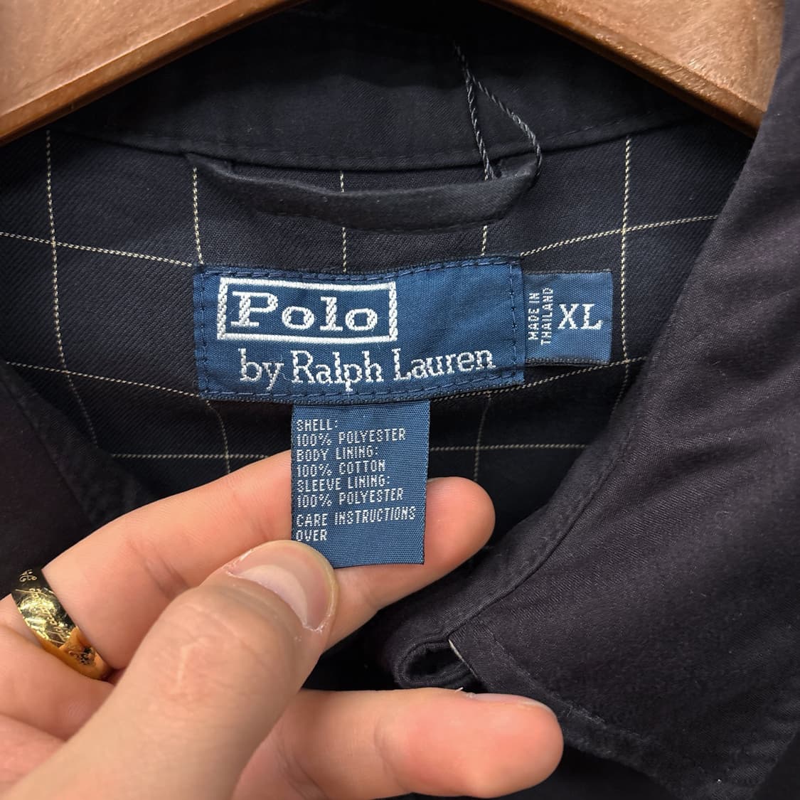 90s 폴로 랄프로렌 소프트터치 스윙자켓 체크안감 밴딩 시보리 N685 상품이미지8