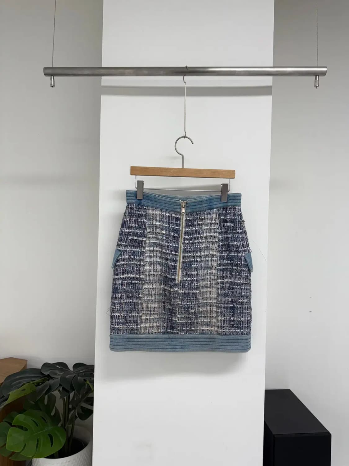 피에르 발망 트위드 데님 스커트 상품이미지2