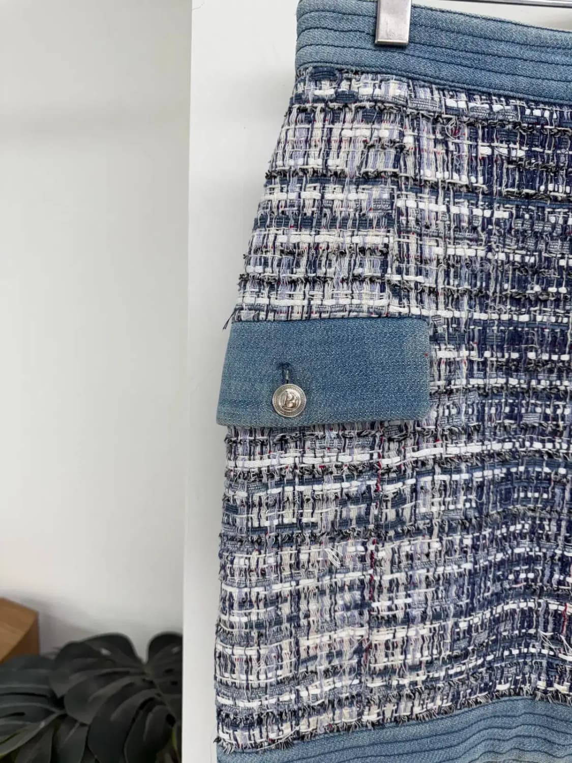 피에르 발망 트위드 데님 스커트 상품이미지3