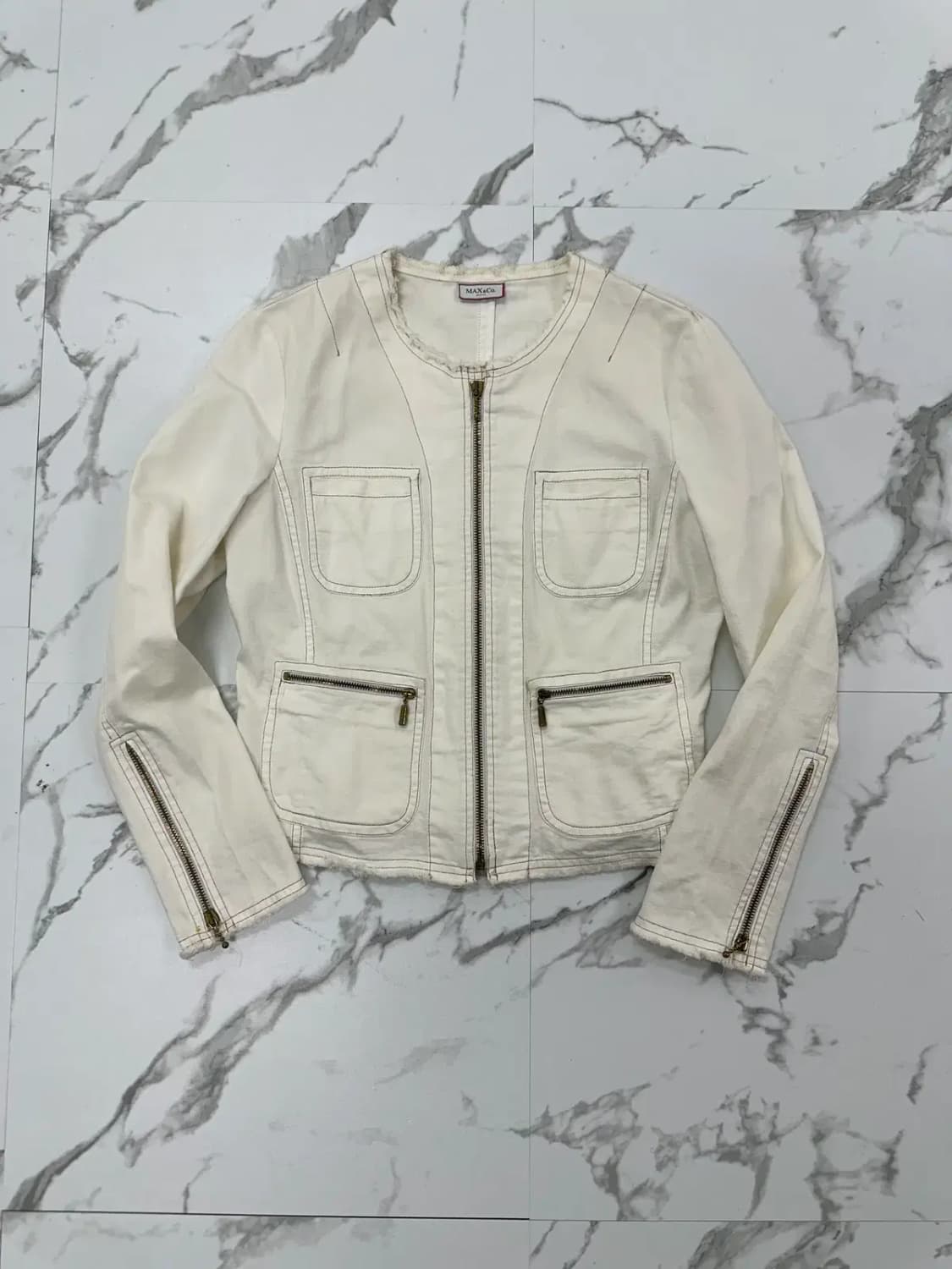 막스앤코 라운드넥 집업 자켓 상품이미지1