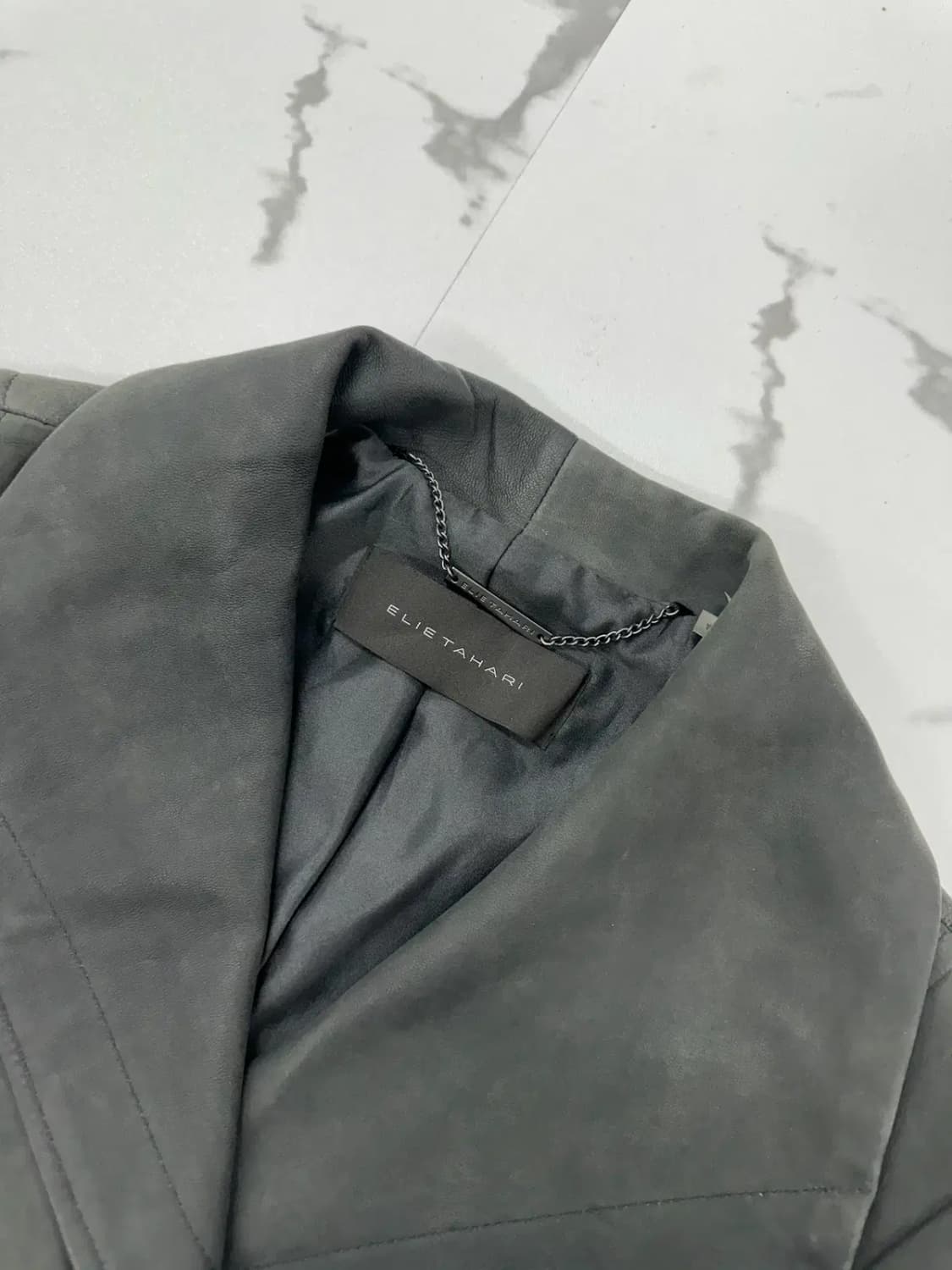 Elie Tahari 엘리타하리 레더 코트 상품이미지3