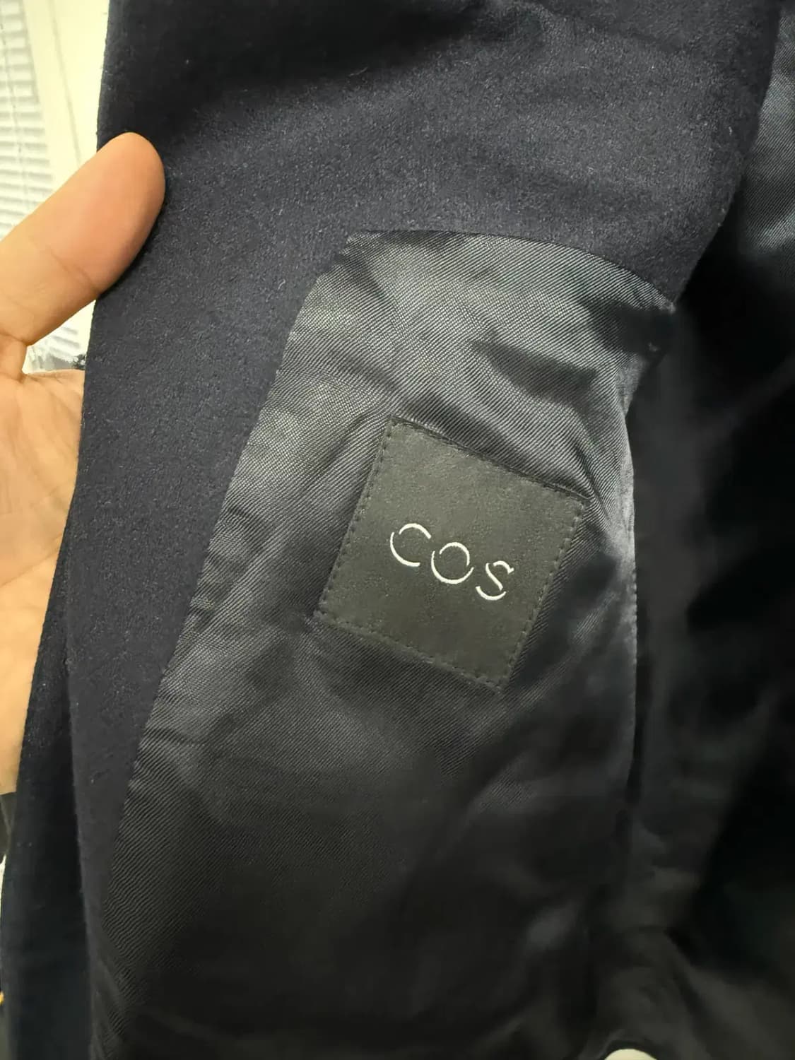 COS 코스 네이비 울 캐시미어 카라리스 자켓 상품이미지3