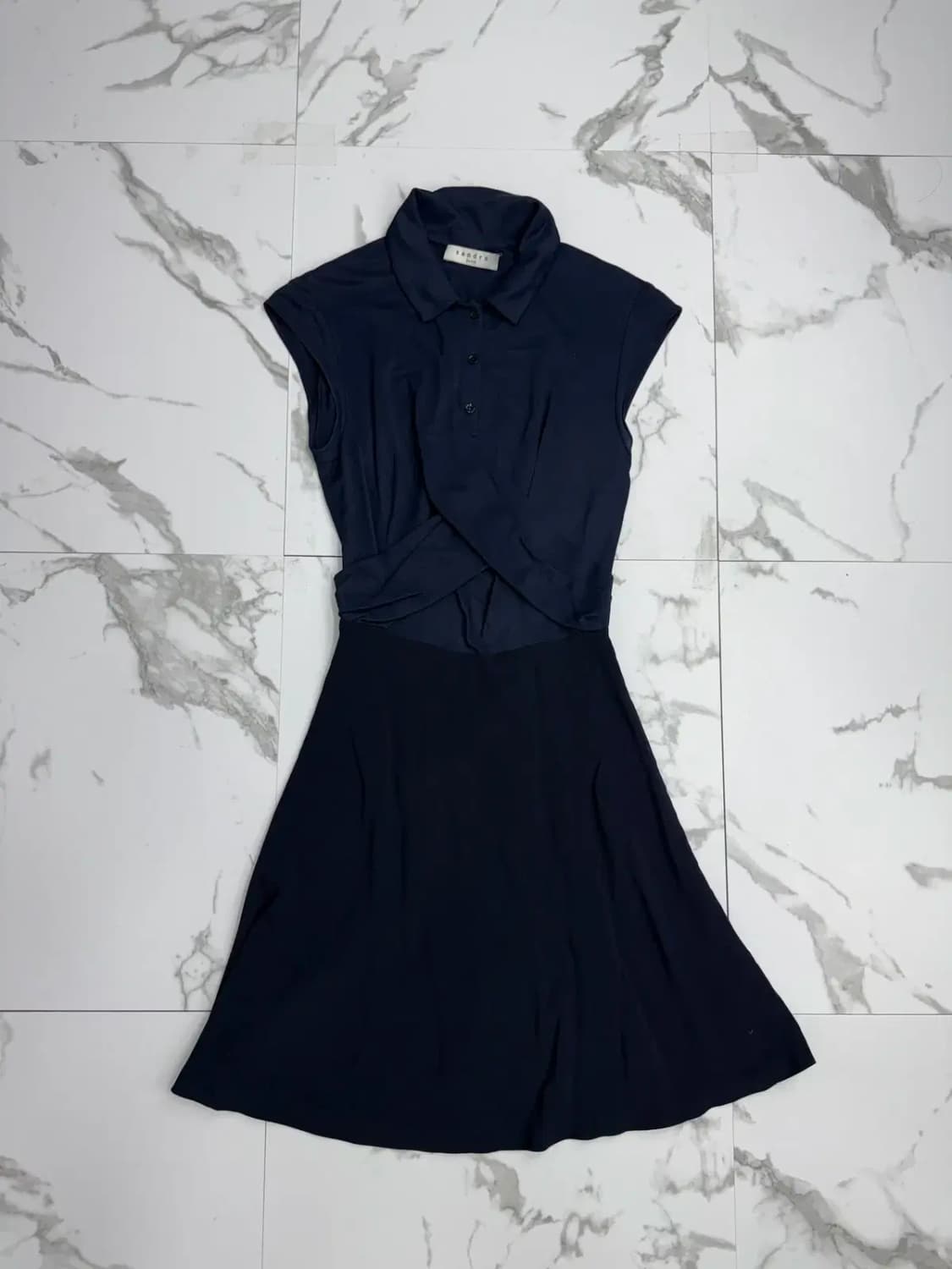 산드로 네이비 민소매 원피스 상품이미지1