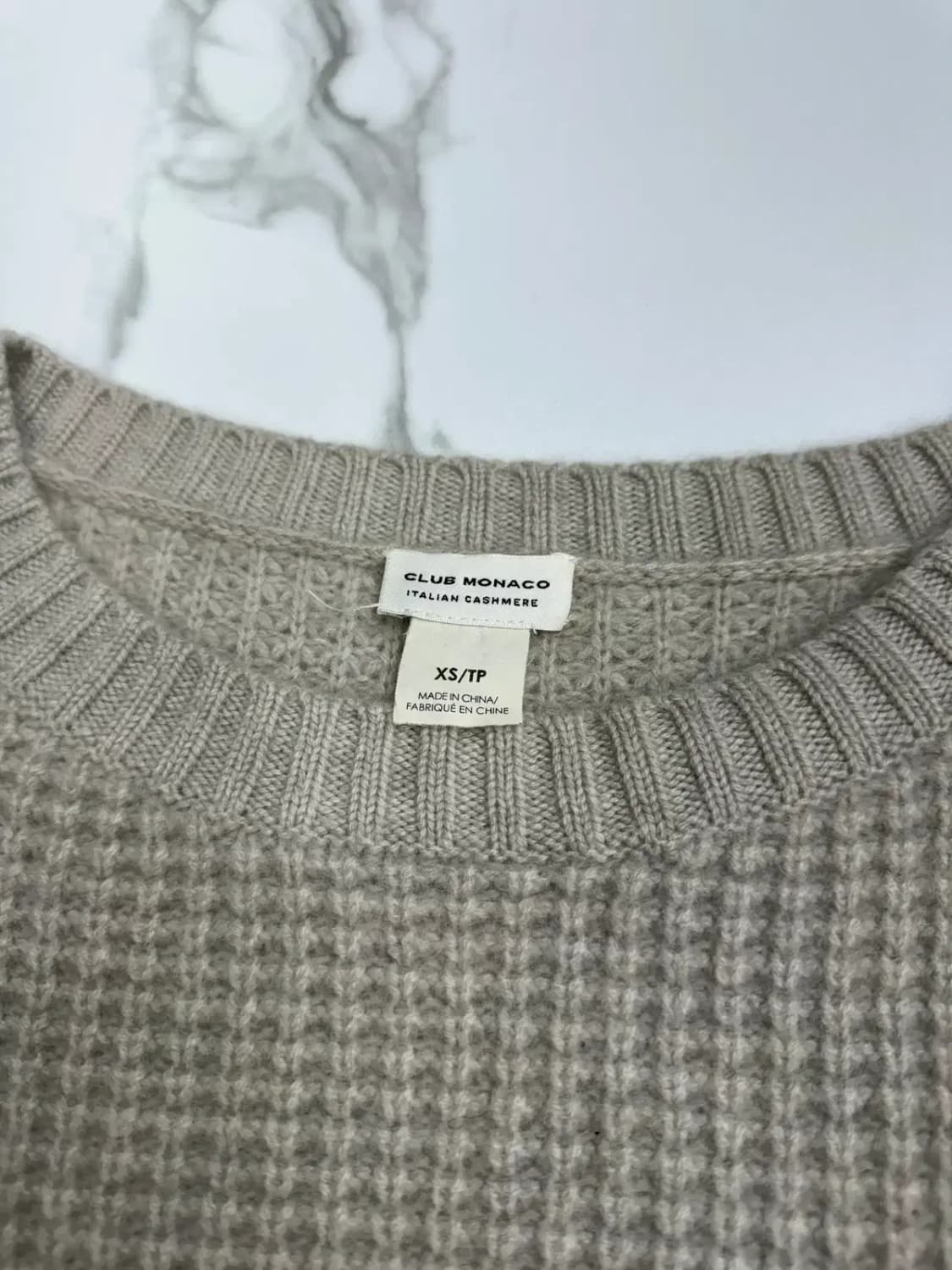 클럽모나코 레더 디테일 캐시미어 100% 상품이미지3