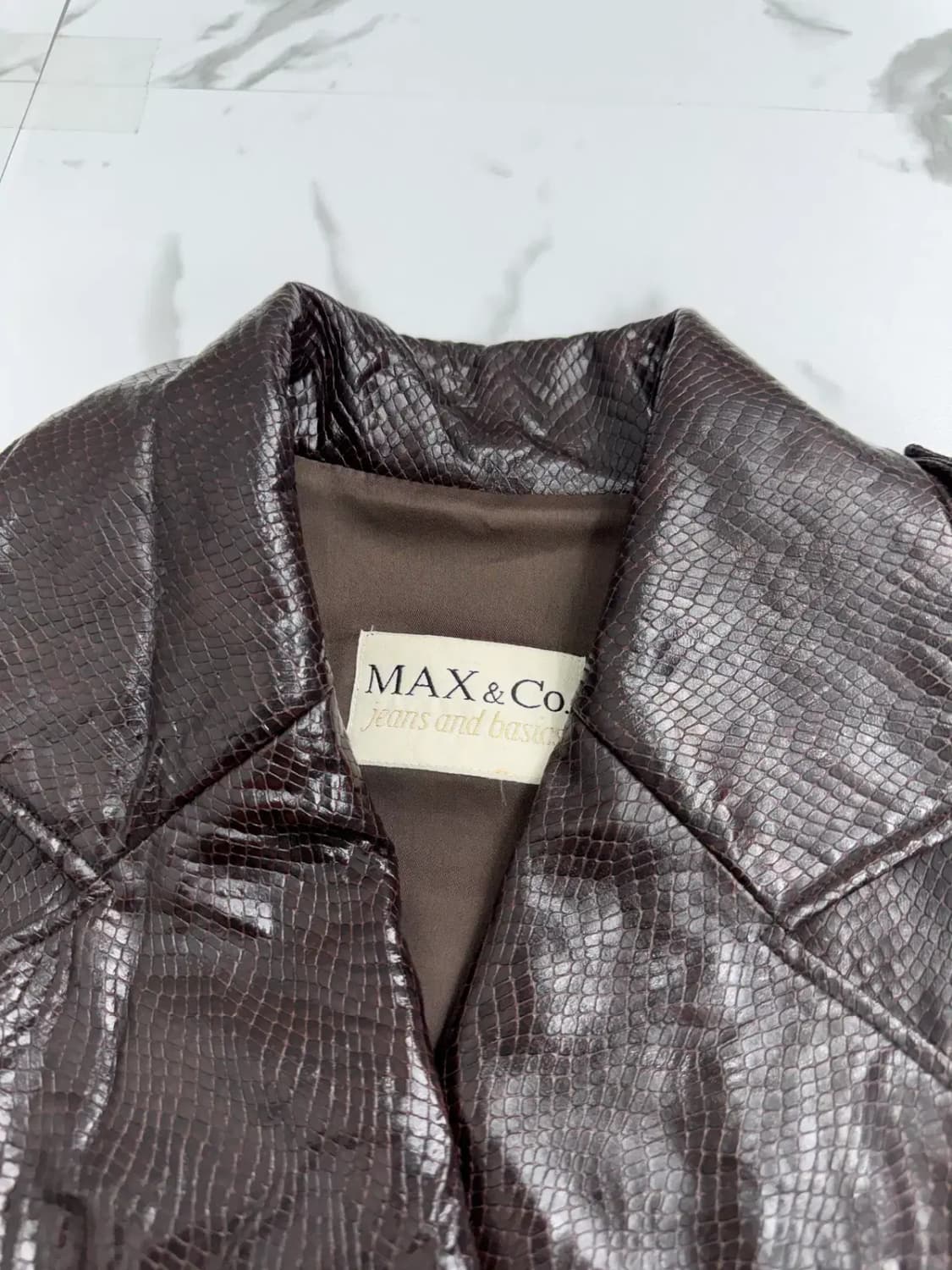 막스앤코 막스마라 레더 이펙트 니트 자켓 상품이미지3