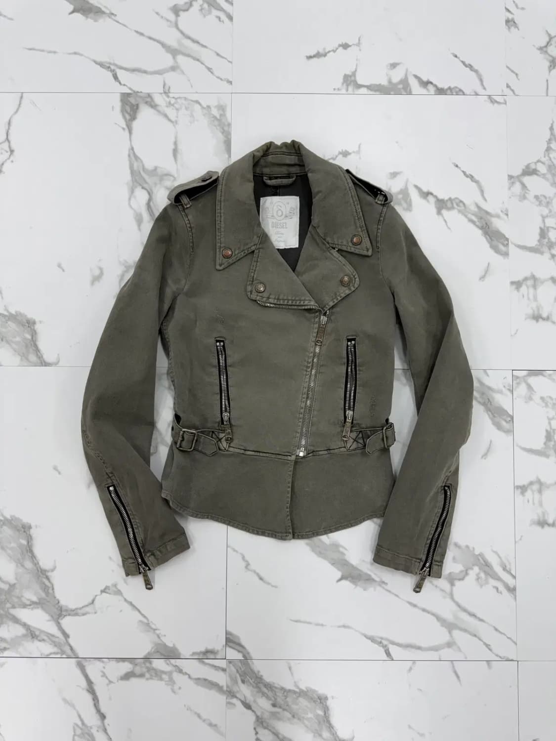 디젤 워시드 코튼 라이더 자켓 상품이미지1