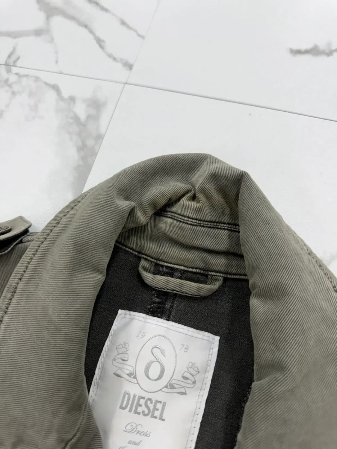 디젤 워시드 코튼 라이더 자켓 상품이미지4