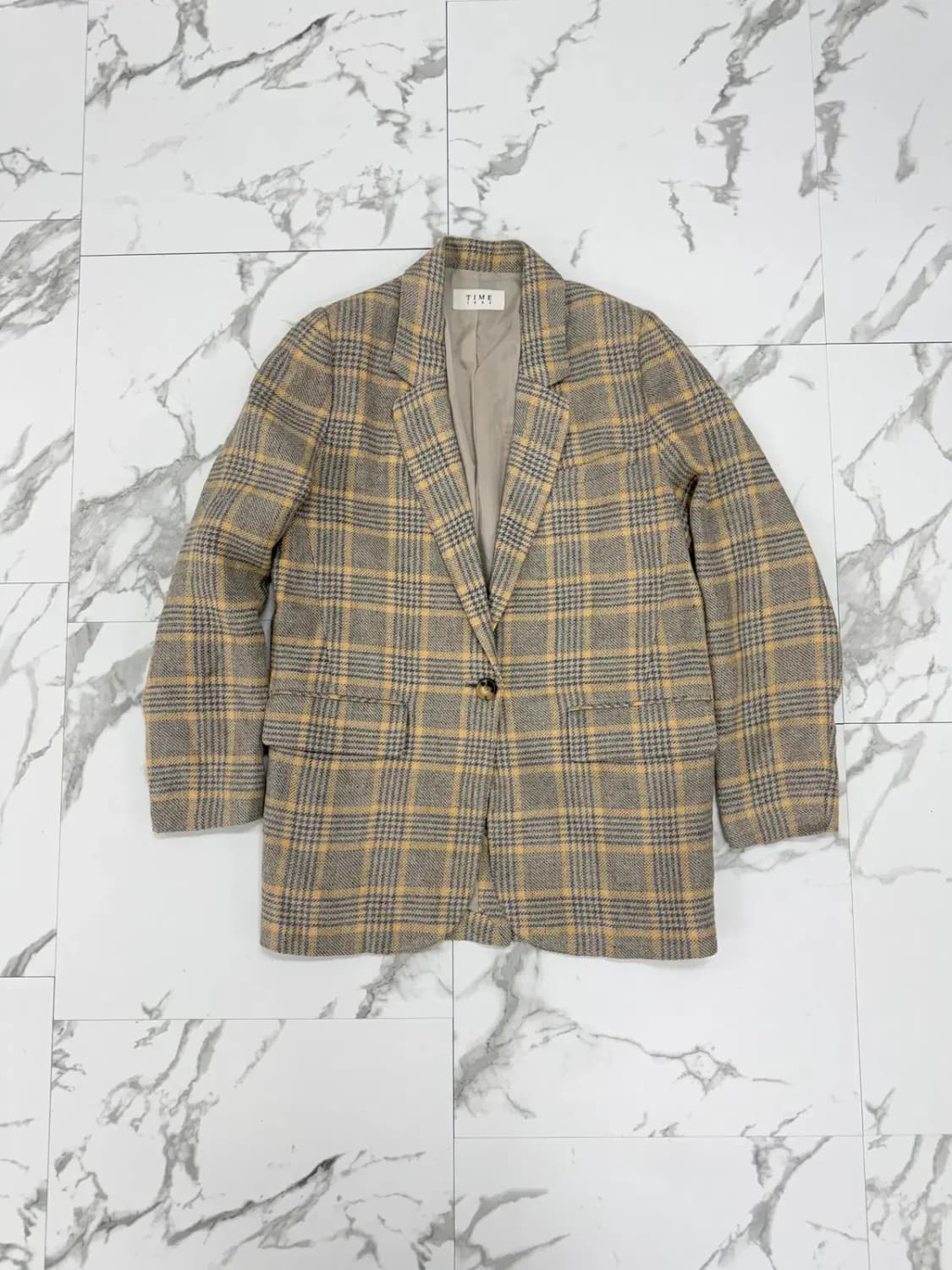 타임 1993 체크 오버핏 자켓 상품이미지1