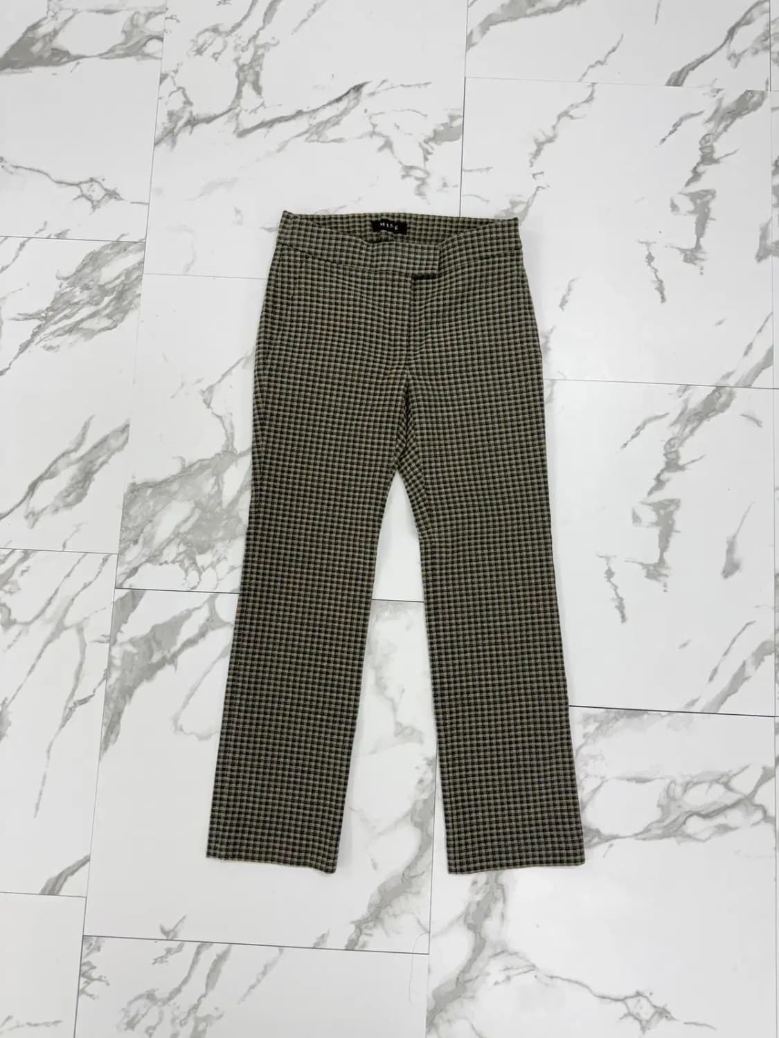 마인 체크 슬랙스 상품이미지1