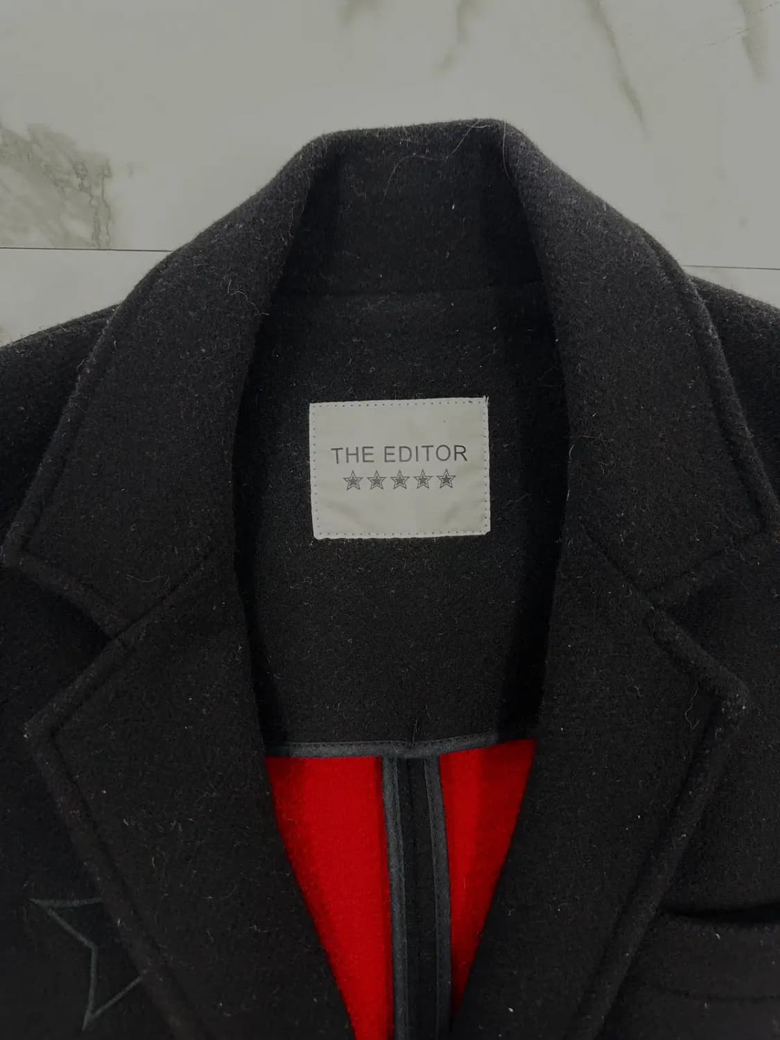 더에디터 스타 자수 코트 상품이미지3