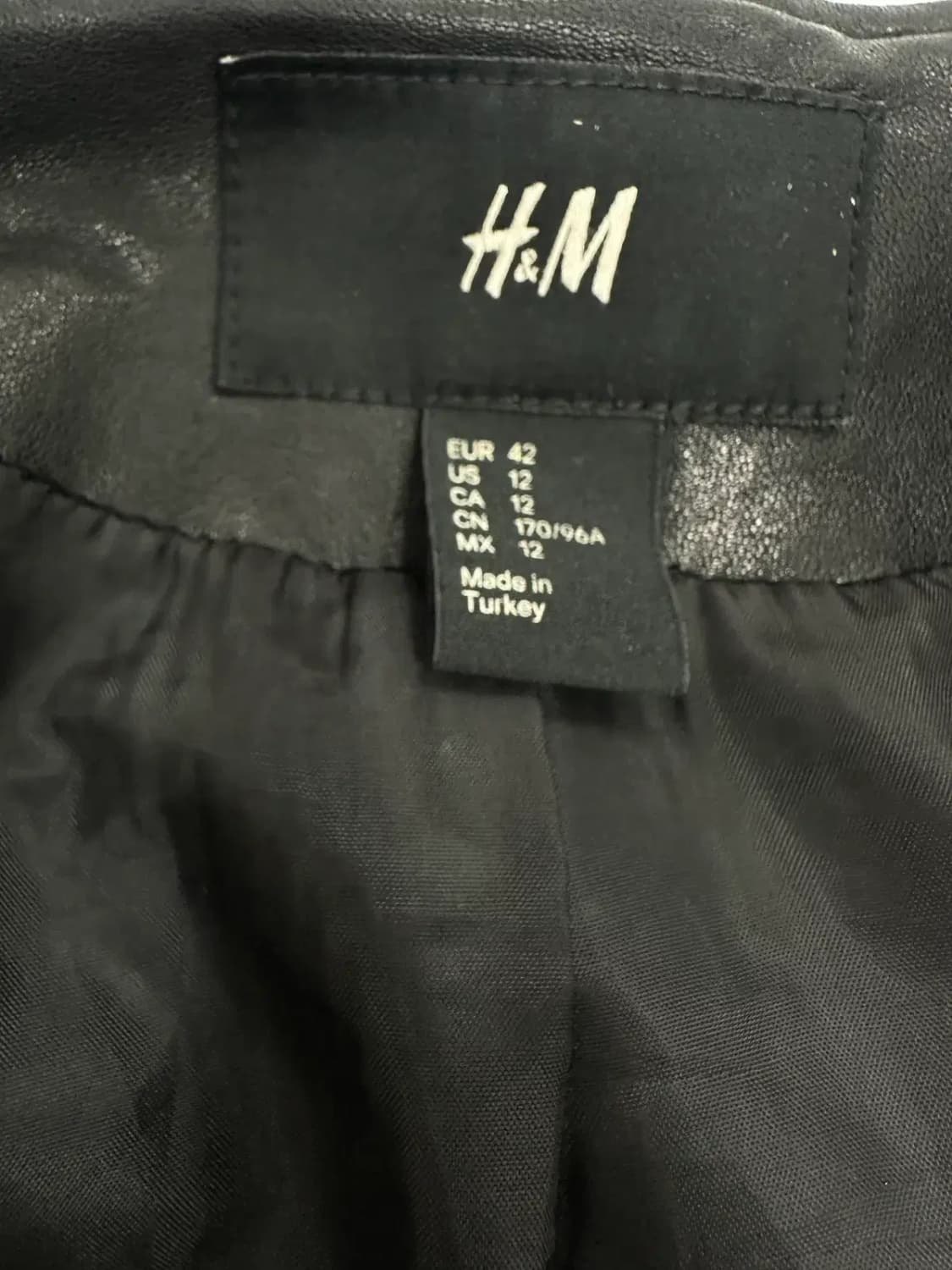 H&M 양가죽 라이더 자켓 상품이미지3