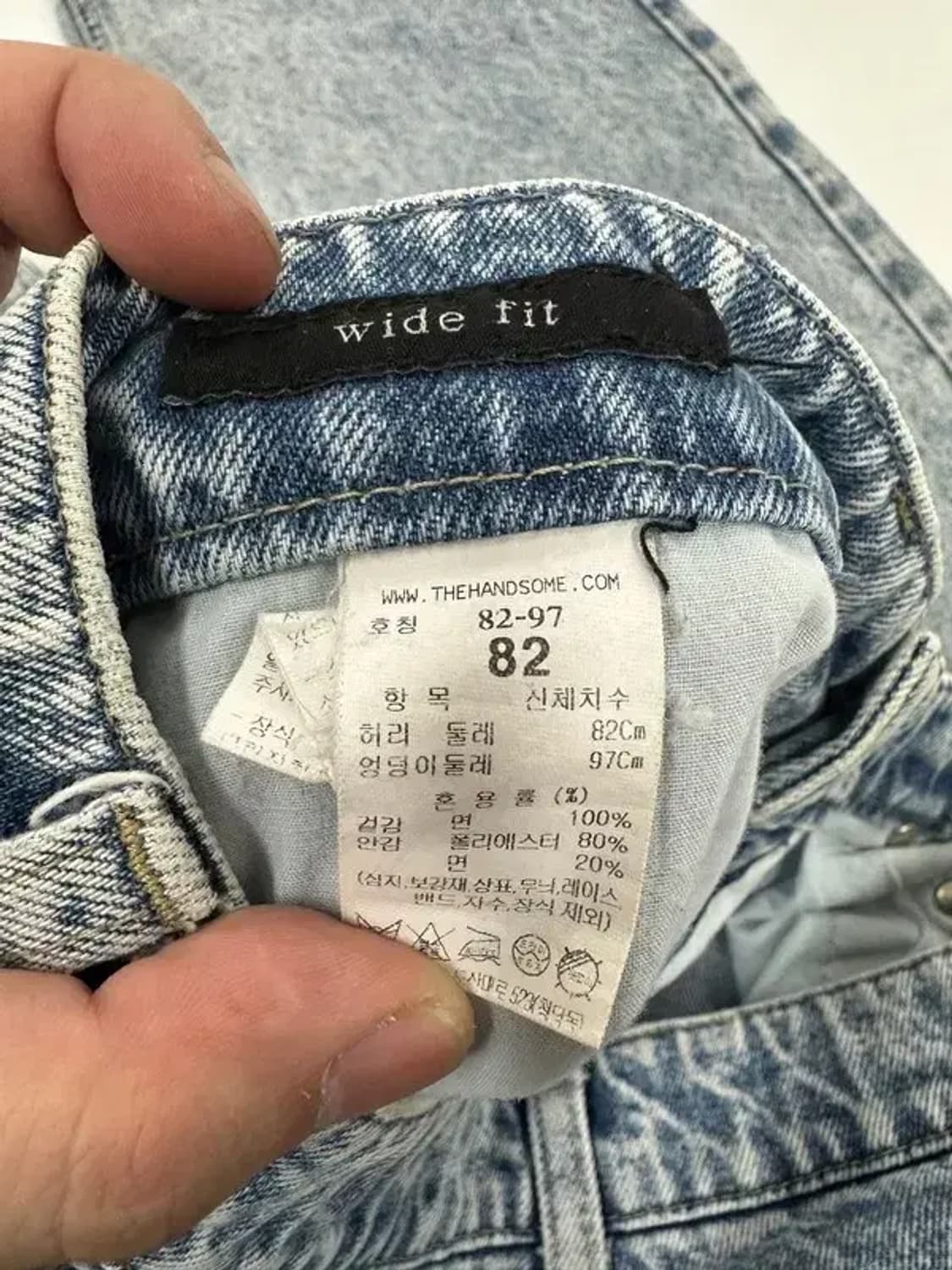 타임옴므 와이드핏 데님 팬츠 상품이미지4