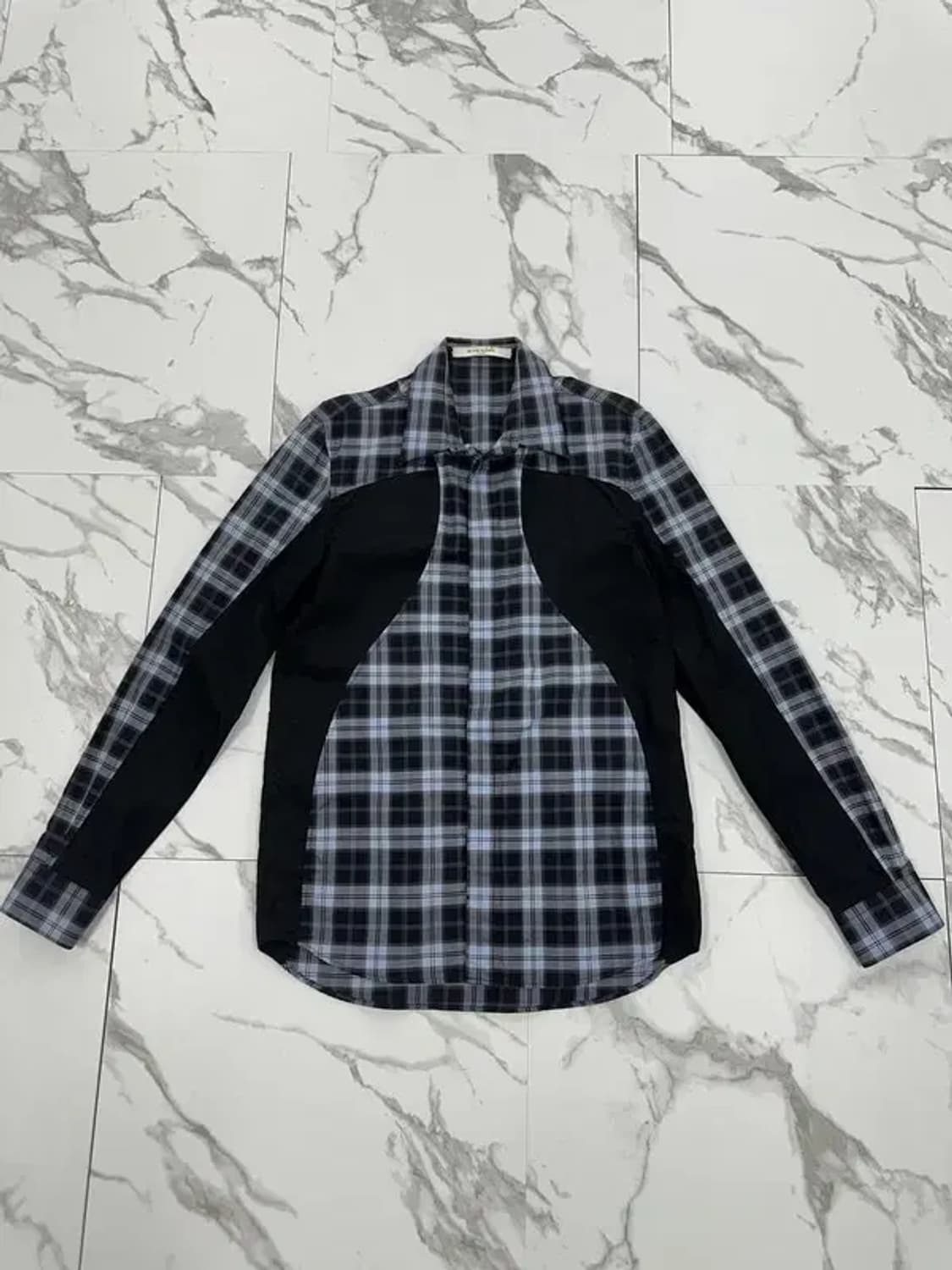 지방시 체크 배색 셔츠 상품이미지1