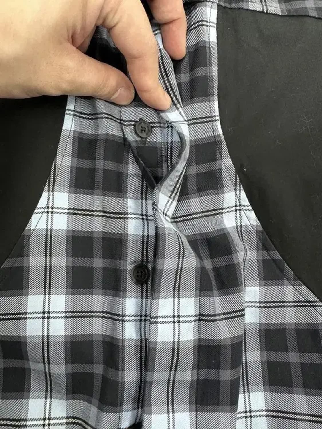 지방시 체크 배색 셔츠 상품이미지3