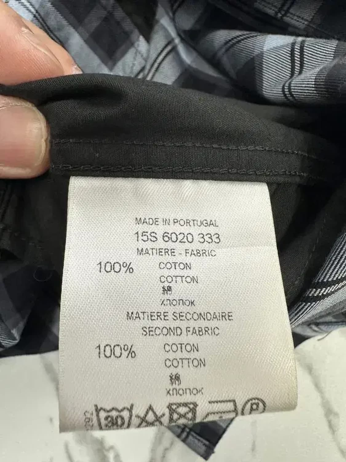 지방시 체크 배색 셔츠 상품이미지5