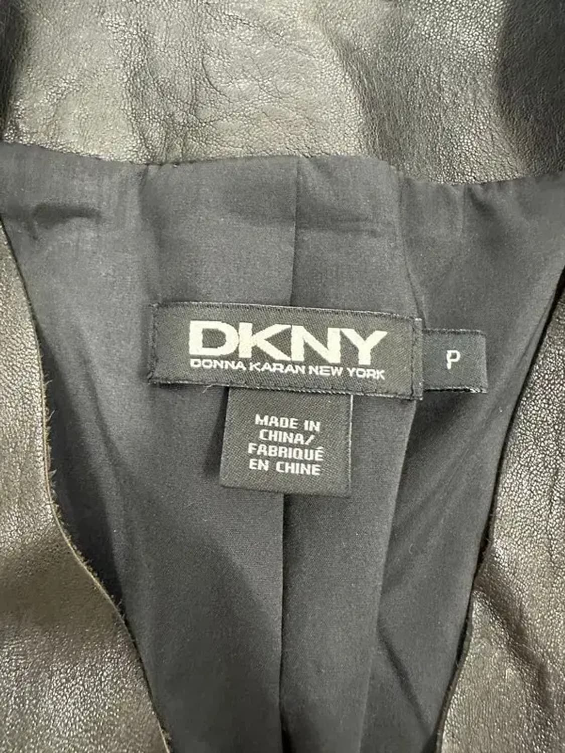 DKNY 레더 지퍼 카라리스 자켓 상품이미지3