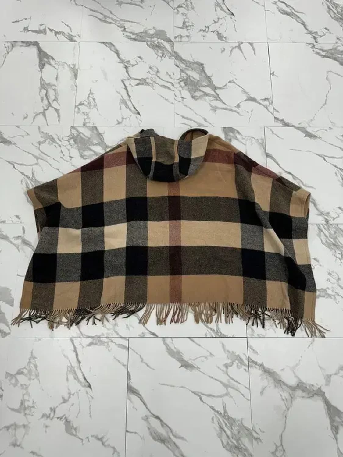 닥스 체크 더플 케이프 상품이미지2