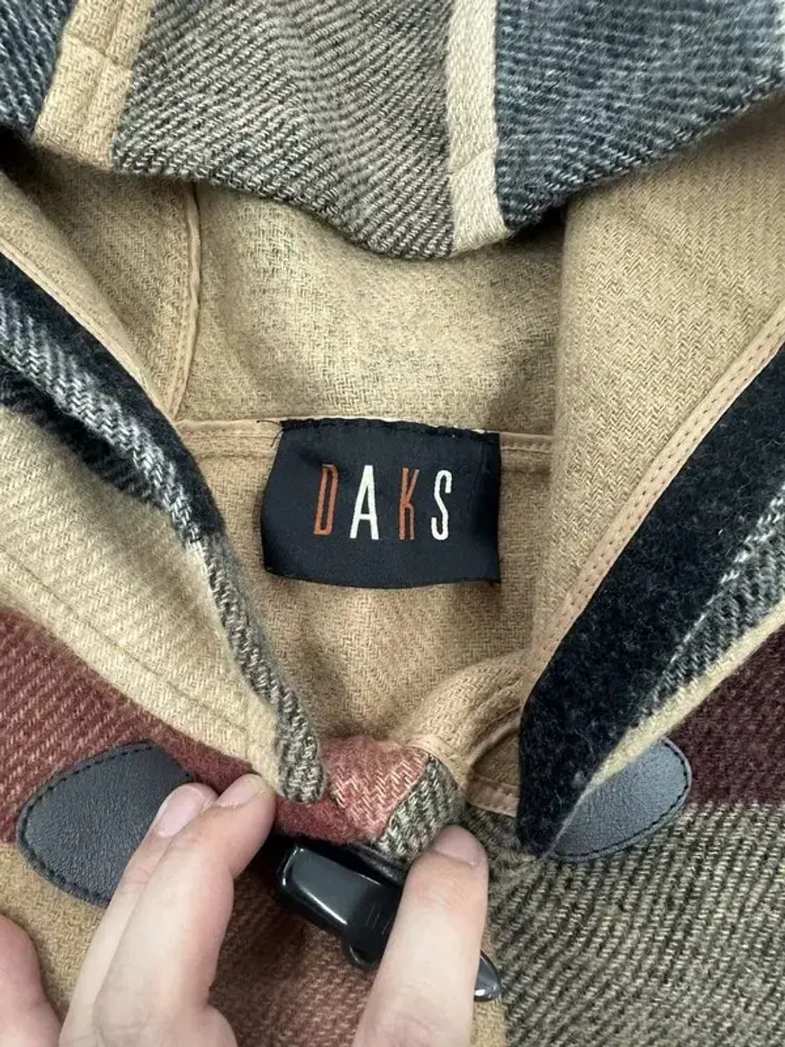 닥스 체크 더플 케이프 상품이미지4