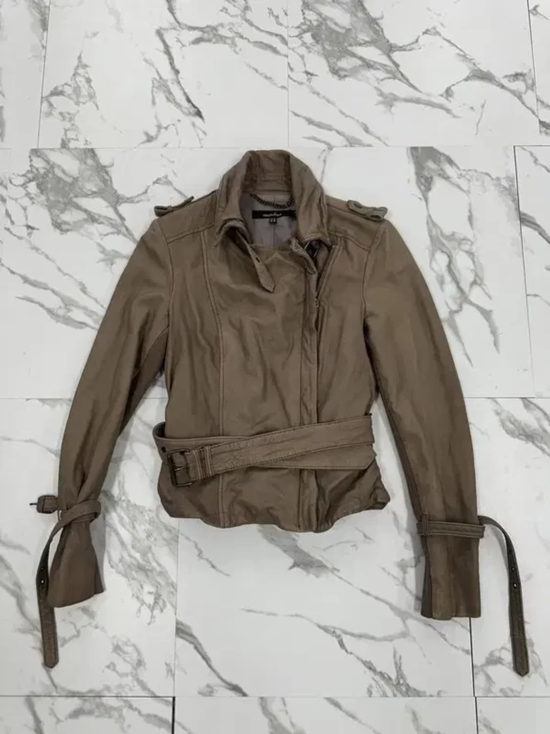 MUUBA 무바 베이지 라이더자켓 상품이미지1