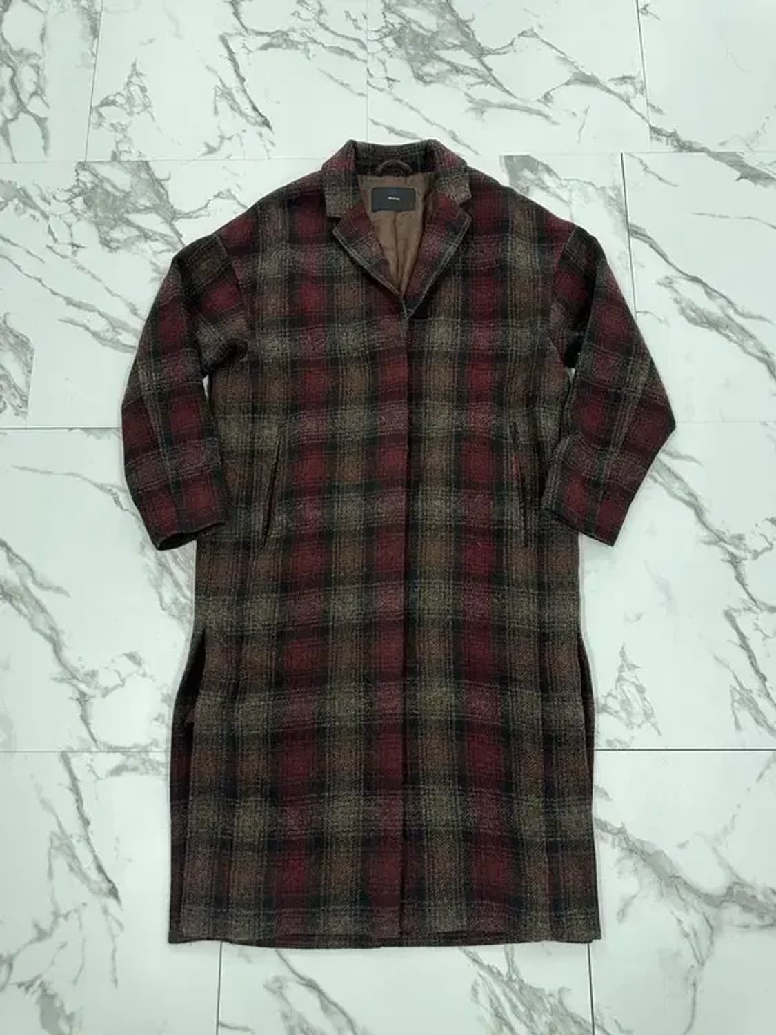 비이커 체크 코트 상품이미지1