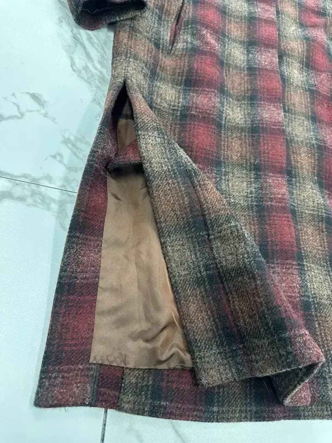 비이커 체크 코트 상품이미지4