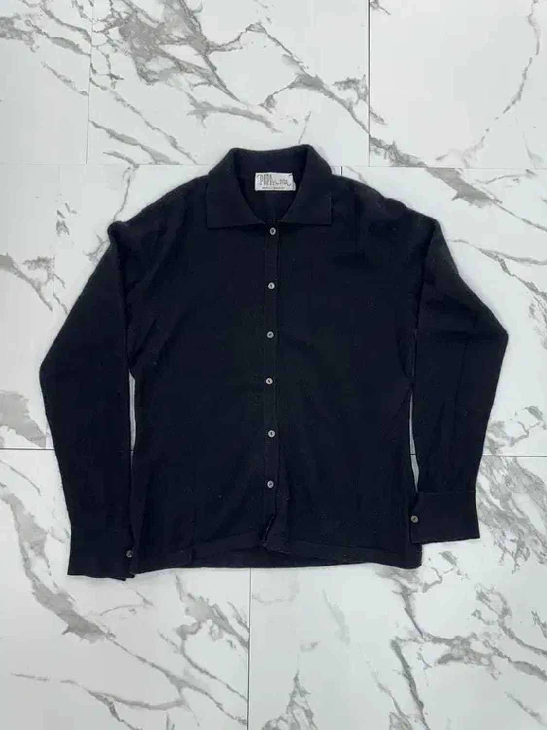 빈티지 캐시미어 100% 블랙 가디건 상품이미지1